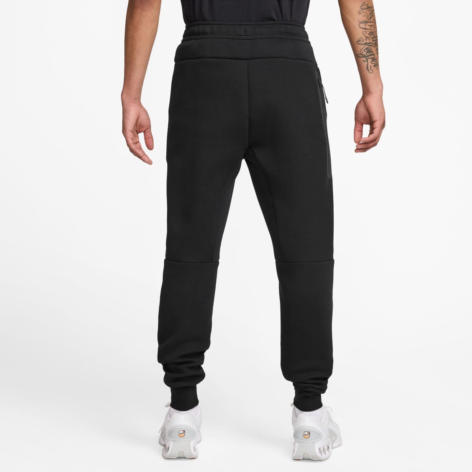Nike Tech - Pantaloni da Jogging da Uomo in Pile (HV0959-011, Nero/Grigio Scuro mélange/Nero)