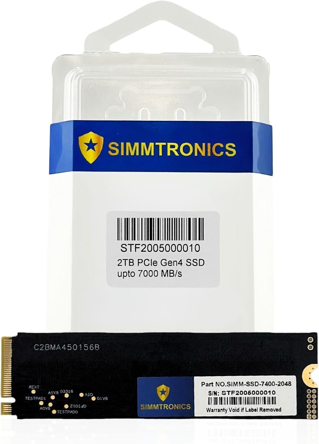 Simmtronics 2TB PCIe 4.0 NVMe M.2 SSD | Up to 7400MB/s | Professional Grade 800 TBW Endurance | DRAM Cache | Gaming & 4K Content Creation