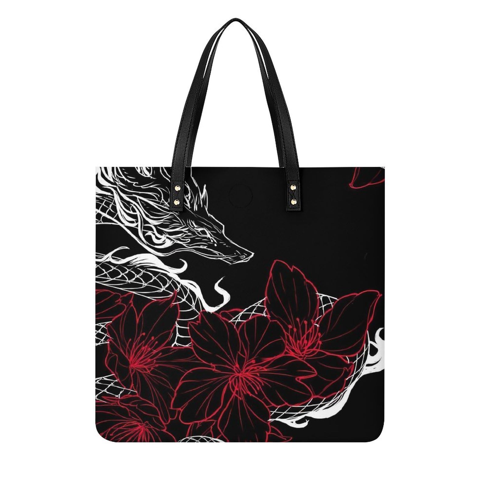 龍柄　ハンドメイド　トートバッグ　和柄　大きめ Amazon.co.jp: トートバッグ 和柄 龍 彼岸花 花柄 ハンドバッグ 手提げ