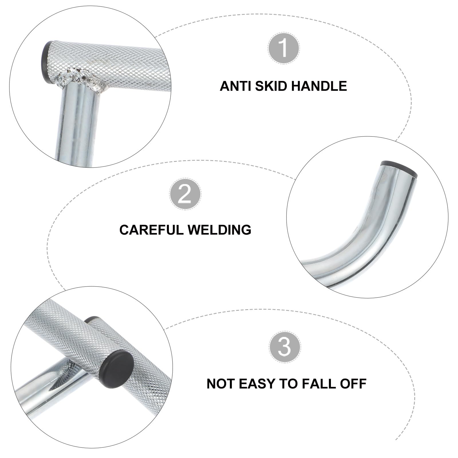 DOITOOL Ganci per Tirare da 2 Pezzi in Acciaio Manico Antiscivolo per Bande Elastiche, Facili da Installare, Accessori Fitness per Casa e Palestra