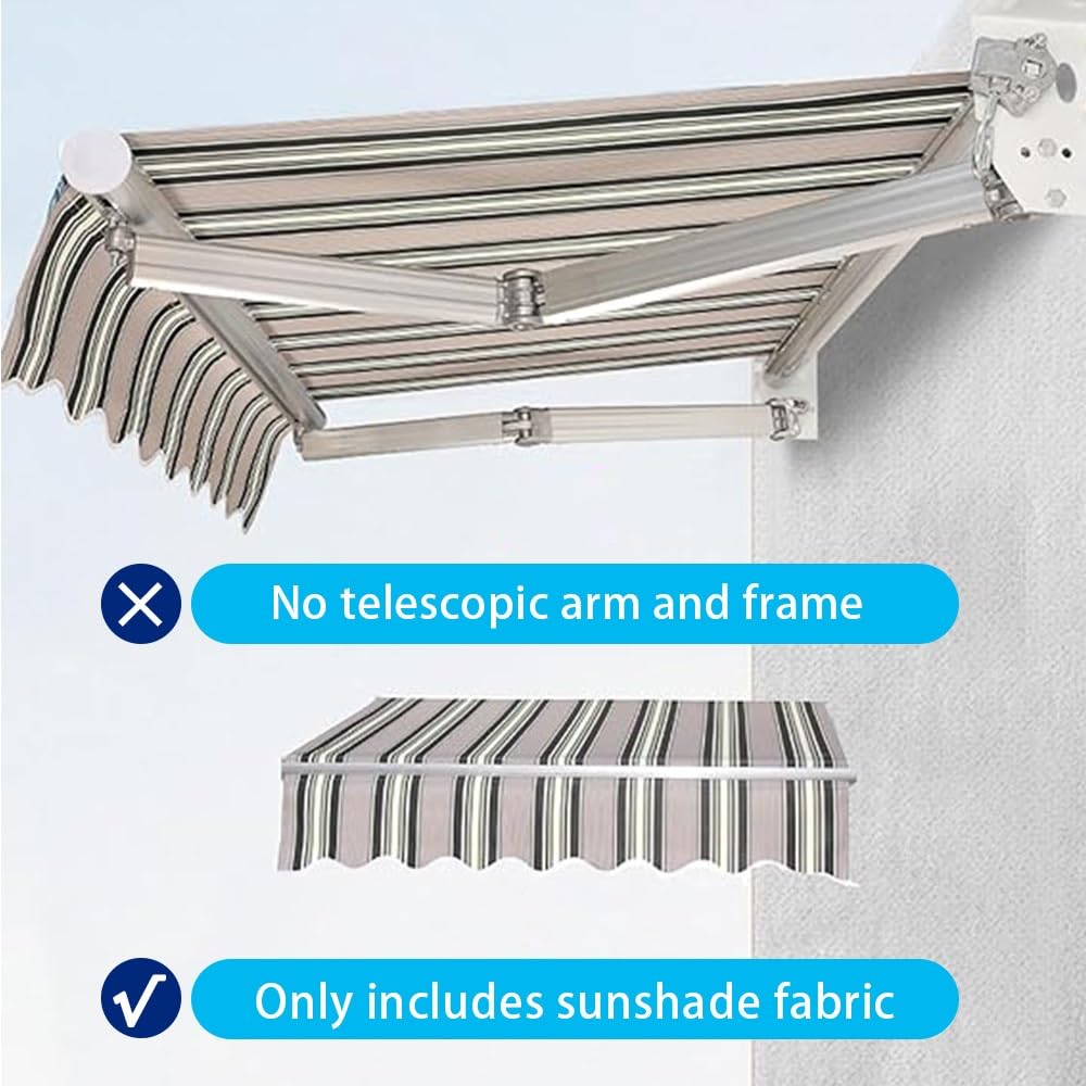 Ausziehbarer Sonnenschutz, Ersatz-Leinwand, 4 m, Terrassenüberdachung, Stoff, obere Abdeckung, Polyester, Schattenstoff (rot, 6,1 x 3,6 m) für Outdoor-Regenschirm, Pavillon, Pergola