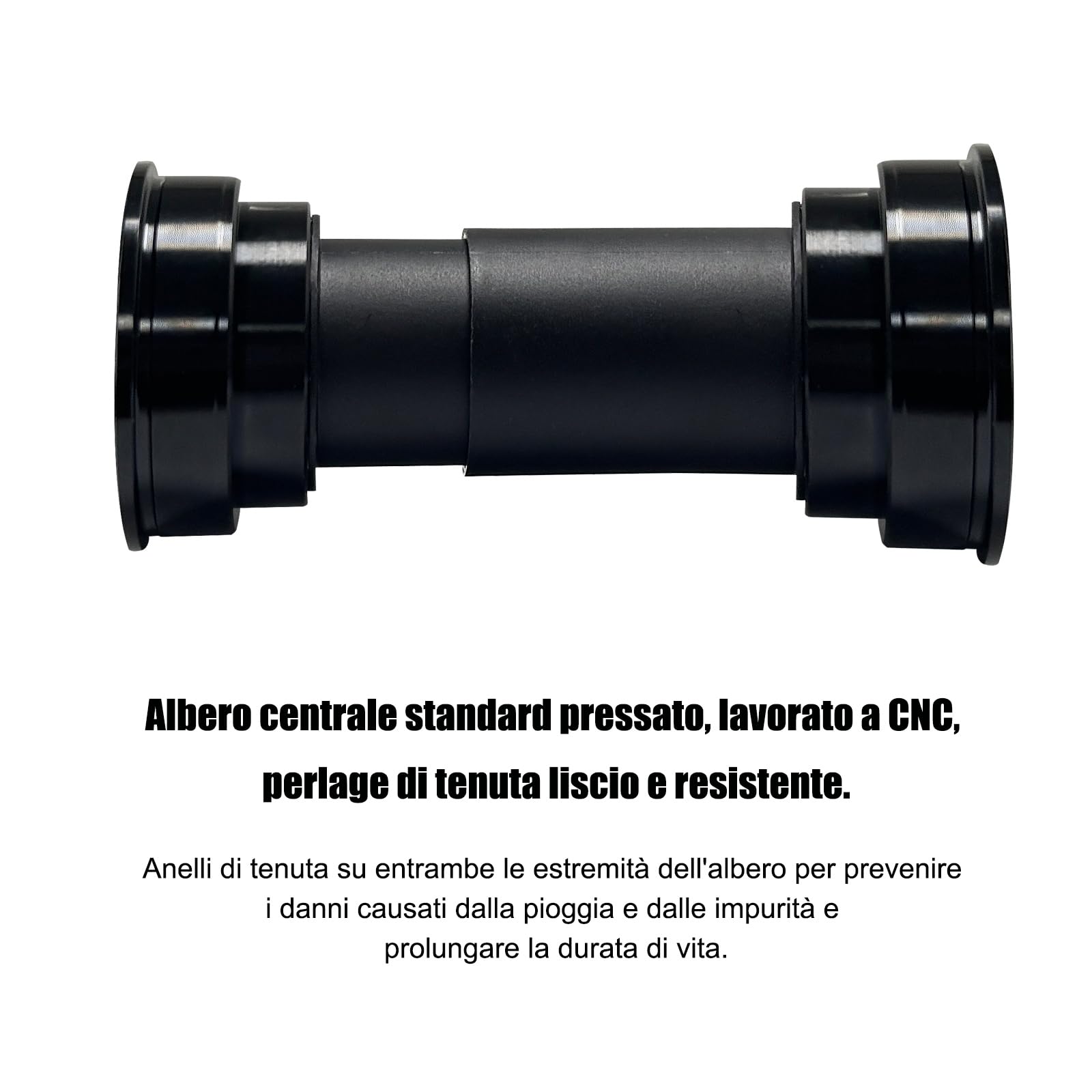 Mimoke Cuscinetto interno per bicicletta BB92, cavo monopezzo, per albero centrale, per biciclette, cuscinetto a pedale, 24 mm, staffe inferiori per biciclette, ultra lubrificate, leggero,
