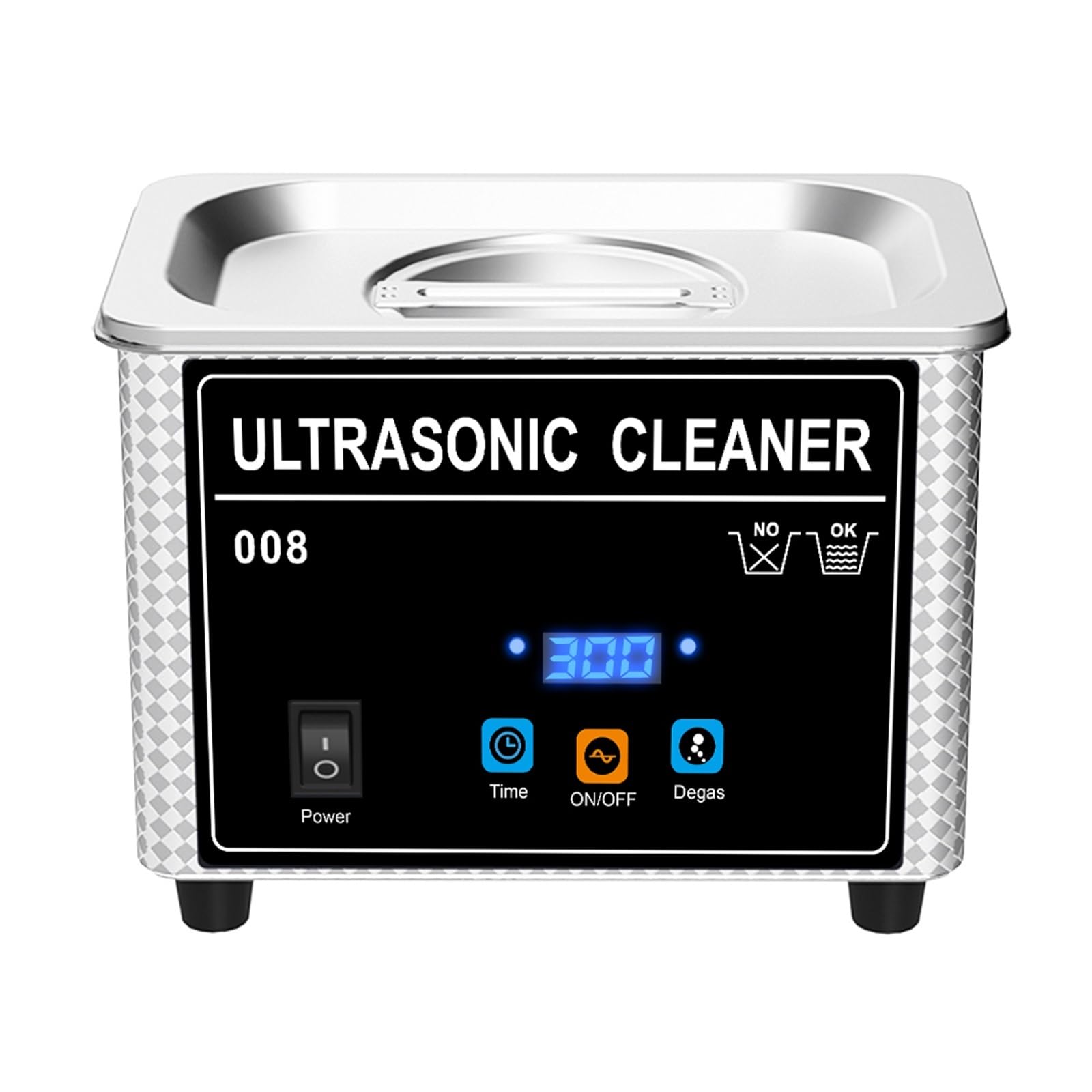 Limpiador ultrasónico, Limpiador Ultrasónico De 800ml, Temporizador De Baño, Cepillo De Joyería, Gafas, Piedras De Manicura, Cortadores, Piezas De Afeitar, Ultrasonido Sónico(80W)