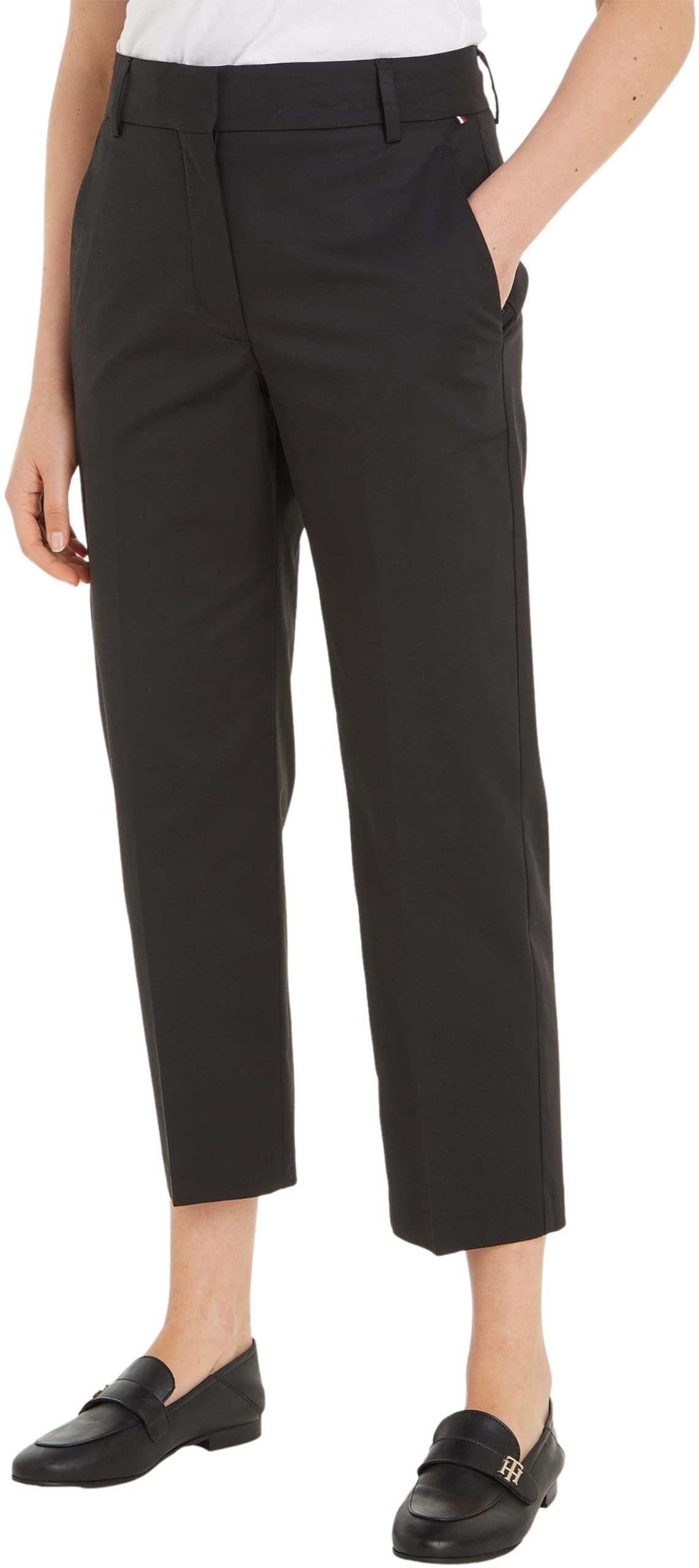 Tommy Hilfiger Damen Hose Straight Chino Slim Fit