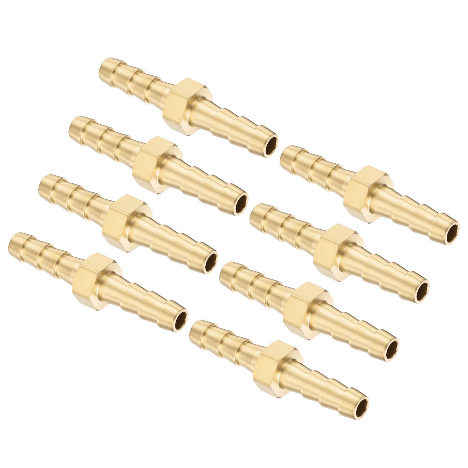 Kozelo 8Pcs Brass Hose Barbs Fittings 3/16" Hose Barbs to 3/16" Fittings — image 1