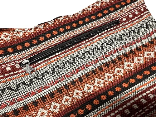 Image of Small Aztec Messenger Bag - Handmade Woven Hippie Hobo Shoulder Handbag - Ikat Tribal Sling Purse for Women