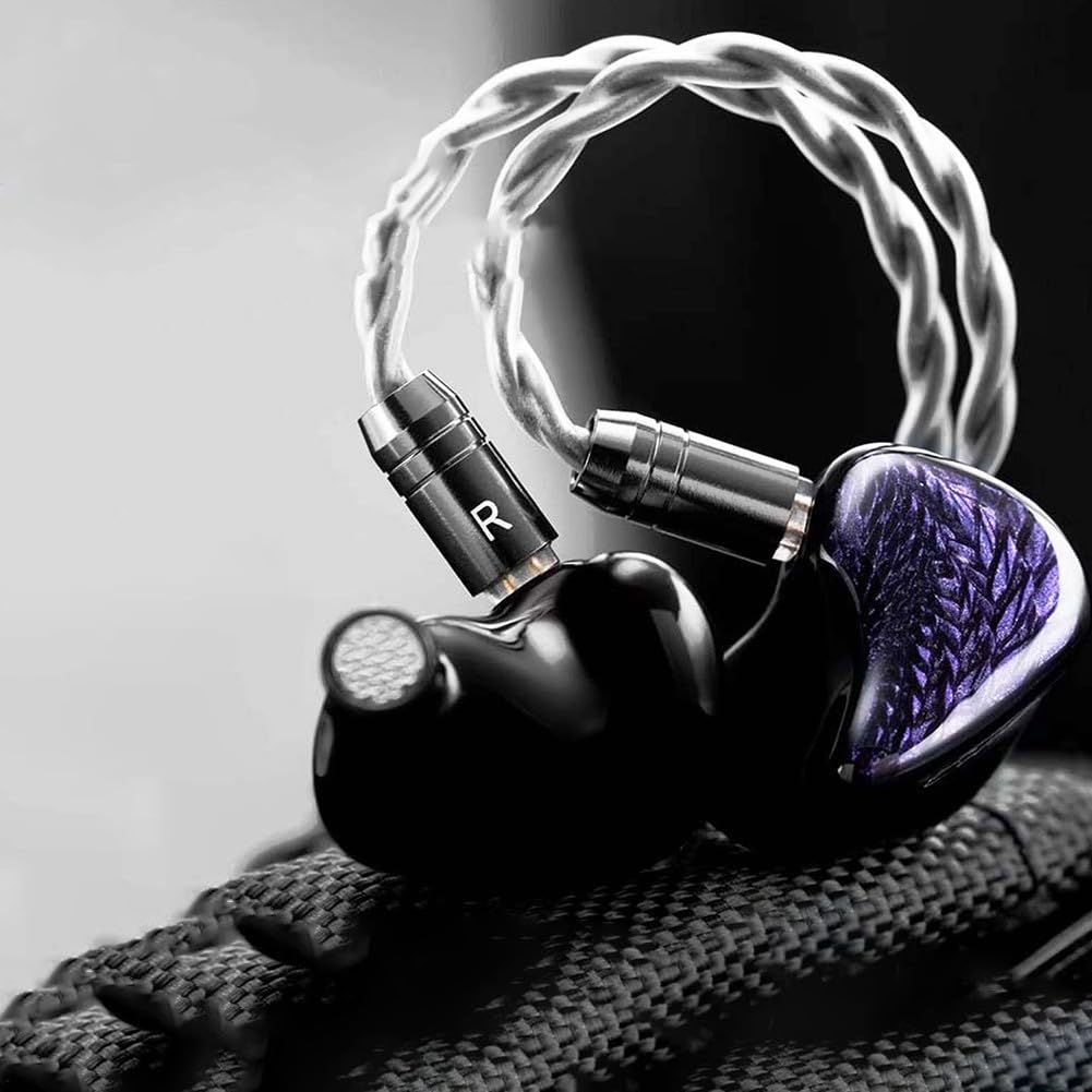 Zoegneer Auricolari in-ear con doppio driver dinamico con cavo staccabile per suono Hi-Fi, vestibilità comoda, materiale ABS, portatili, per viaggi e pendolari (3,5 mm)