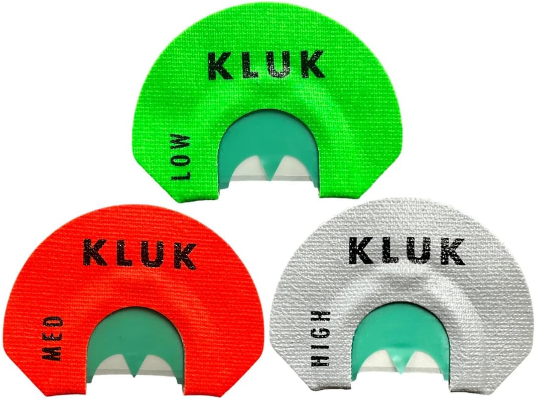 Good Luck KLUK Starter Package – 3-Reed Turkey Mouth Call Set with Low, Medium, High Stretch – Versatile, Deadly Tones for Realistic Yelps, Clucks, Purrs, and More – Precision for Serious Hunters