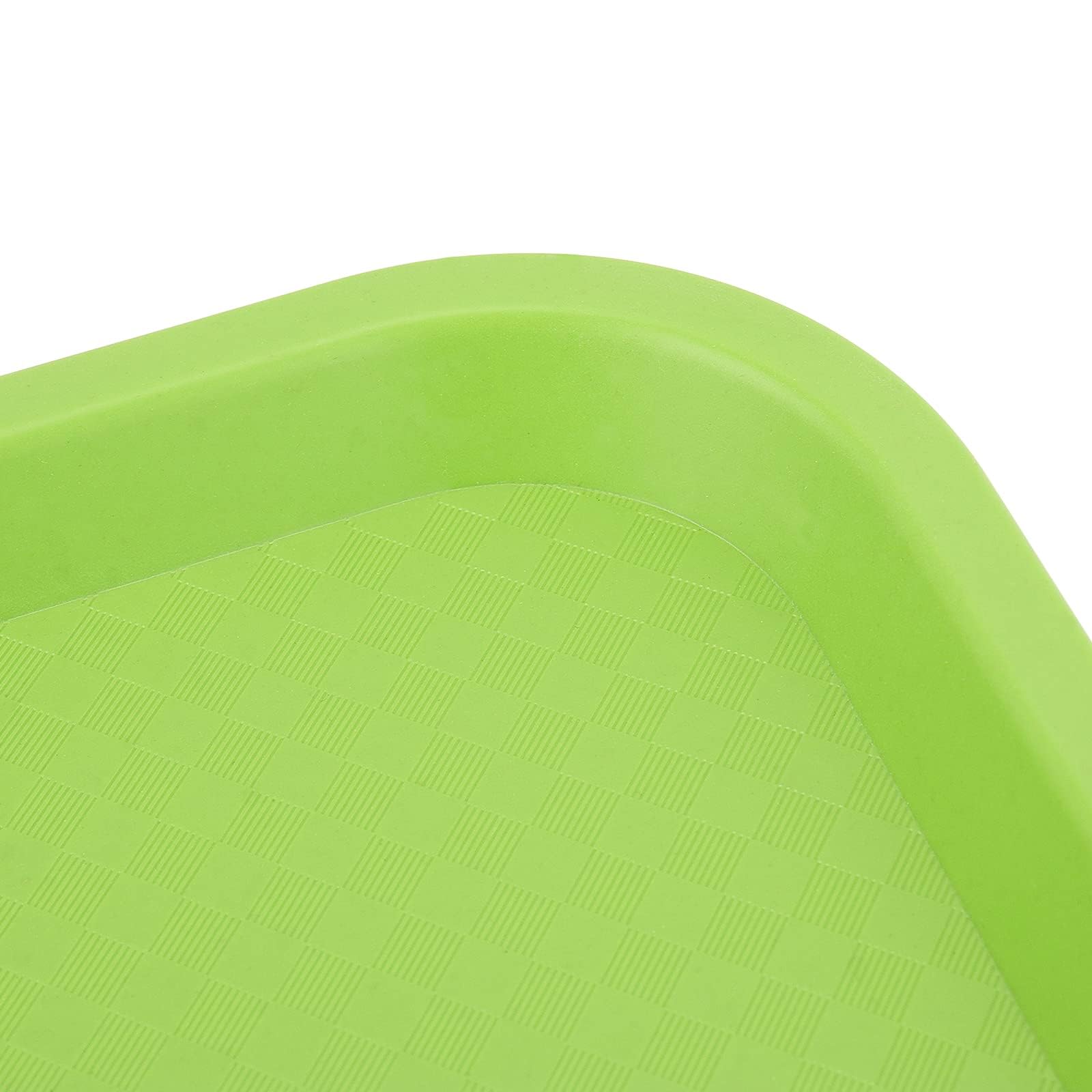 BOKMAAI 12 unidades de bandeja para servir comida rápida, bandeja rectangular de 10 x 14 pulgadas, bandeja de plástico para café, alimentos, cafeteria, verde