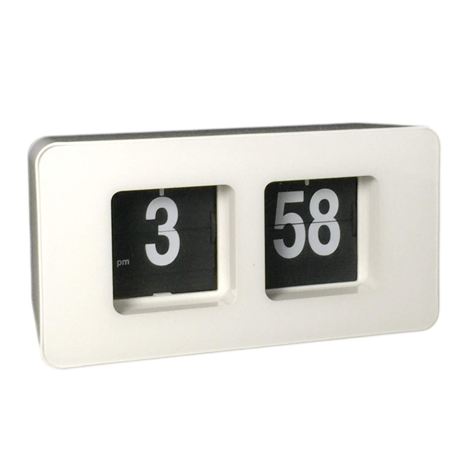 Fenteer Auto Flip Clock Schreibtisch Uhr Stumm Tisch Uhr Retro Flip Über Uhr Flip Interne Getriebe Betrieben Quarz Uhr Wanduhren dekorative - Schwarz