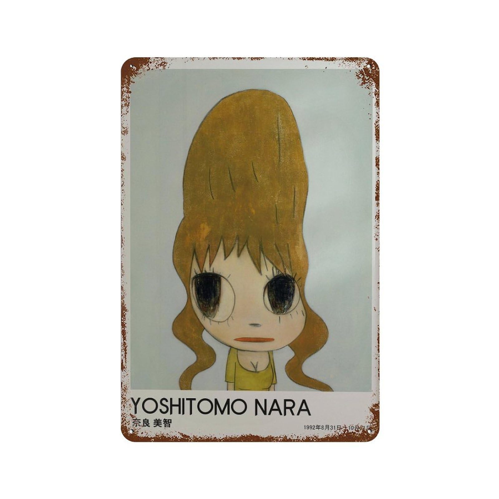 xiaoxiaoshen Girl Portrait. Yoshitomo Nara Contemporary Wall Decor Art Metal Tin Poster Modern Home Decor Art Home Bar Shop Decorations Vintage Sign 30x20cm