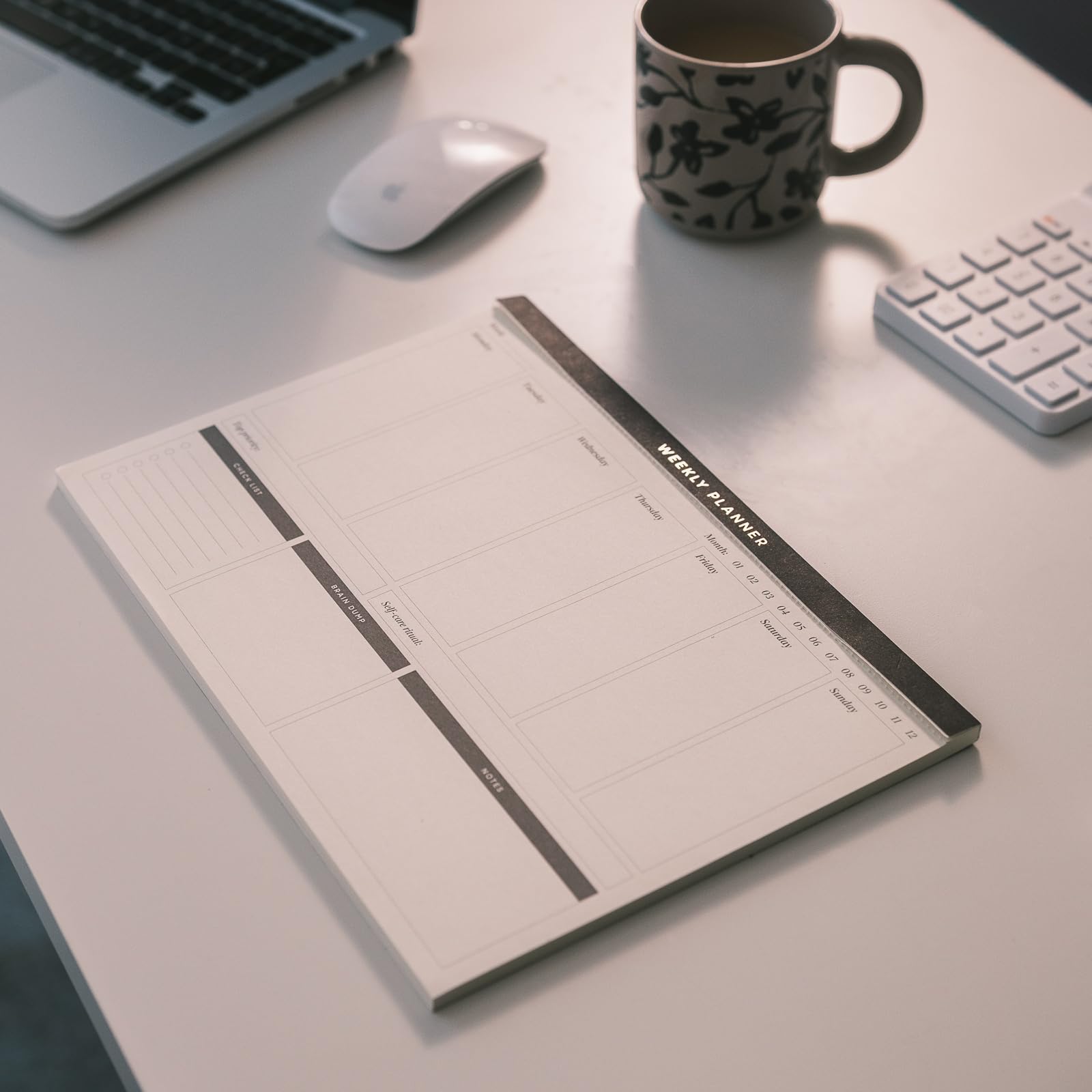 Kokonote Bloc Note A4 Semainier Basic Studio Weekly Planner Sous-Main Bureau Planificateur Hebdomadaire