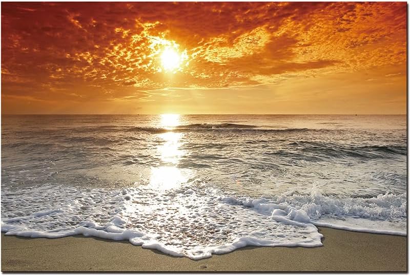 GOWE Home Coastal Sunset at The Beach (32" H x 48" W)