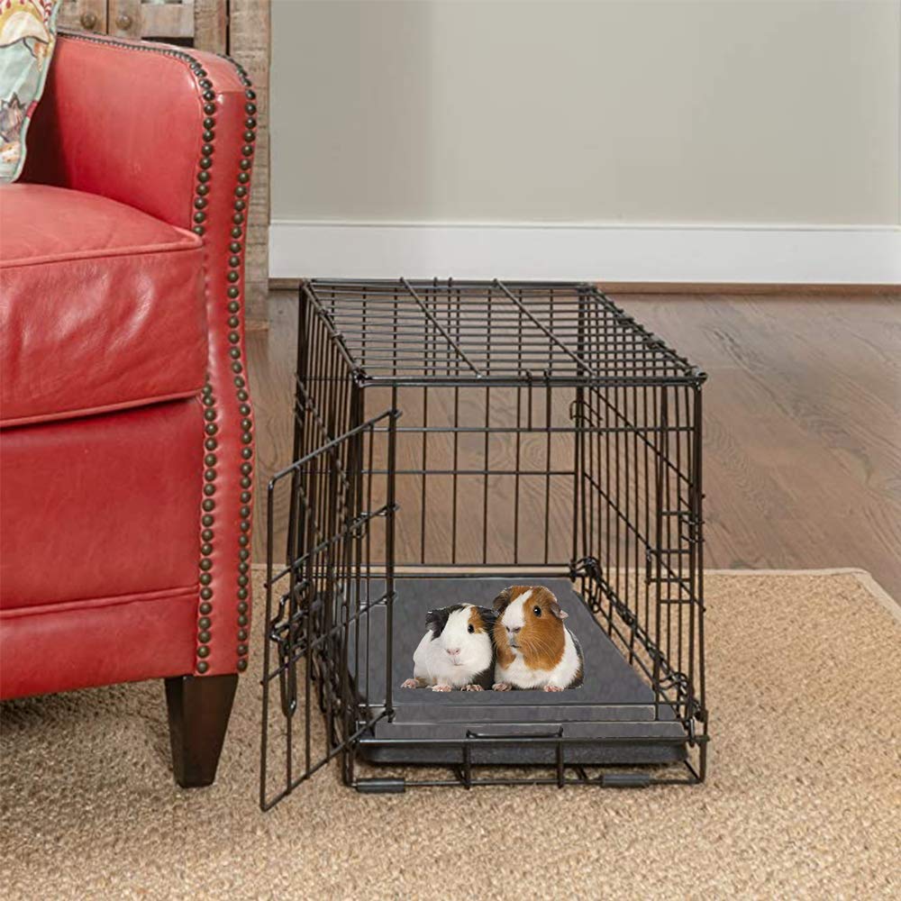 Meerschweinchen-Fleece-Käfigeinlagen, waschbar, wasserdicht, wiederverwendbar, für Hunde und Katzen, rutschfest, für kleine Tiere, 71,1 x 101,6 cm, Größe L, 2 Stück