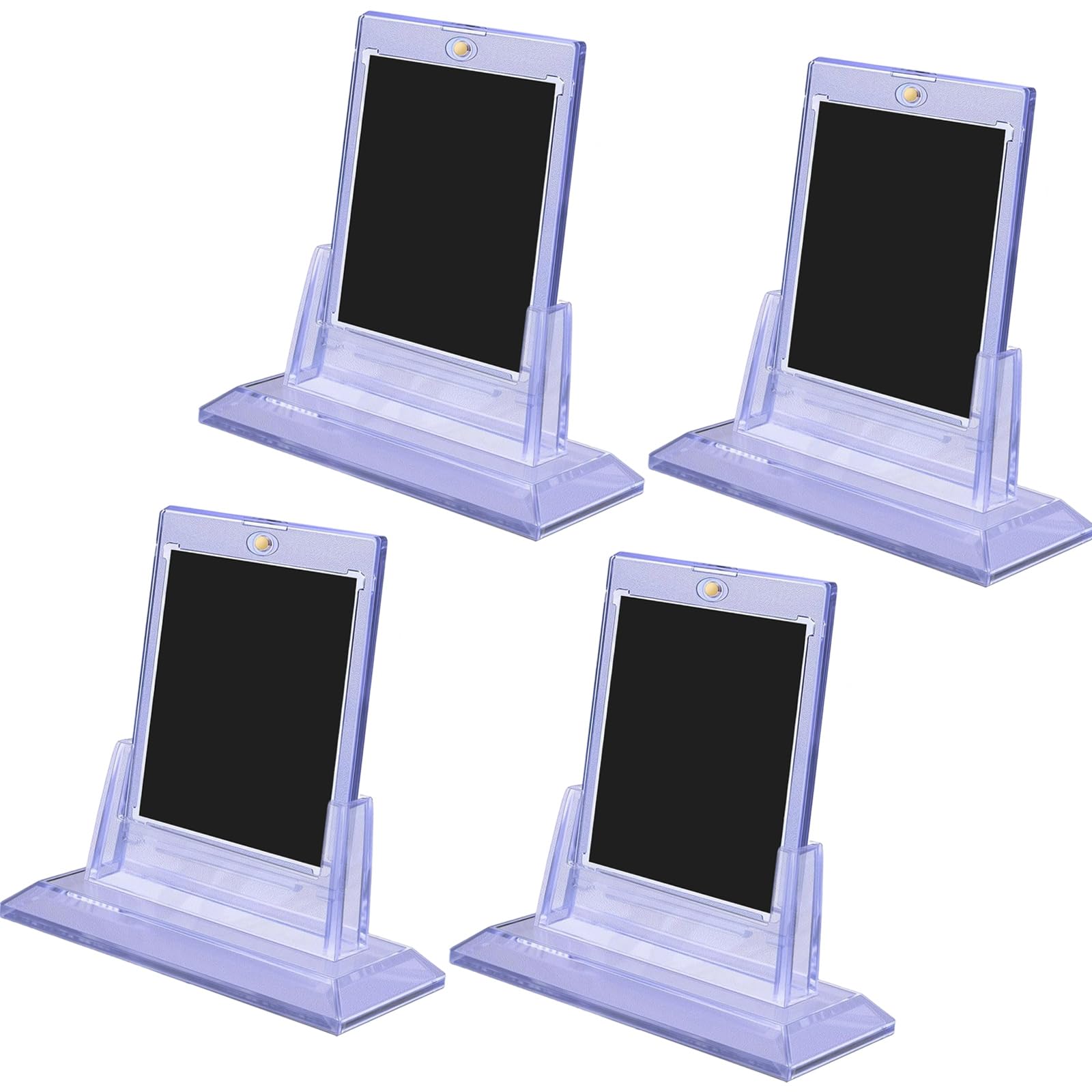 Shurhome Card Protectors with Stable Stand to Showcase Valuable Collectible Cards Clear Card Display Stand