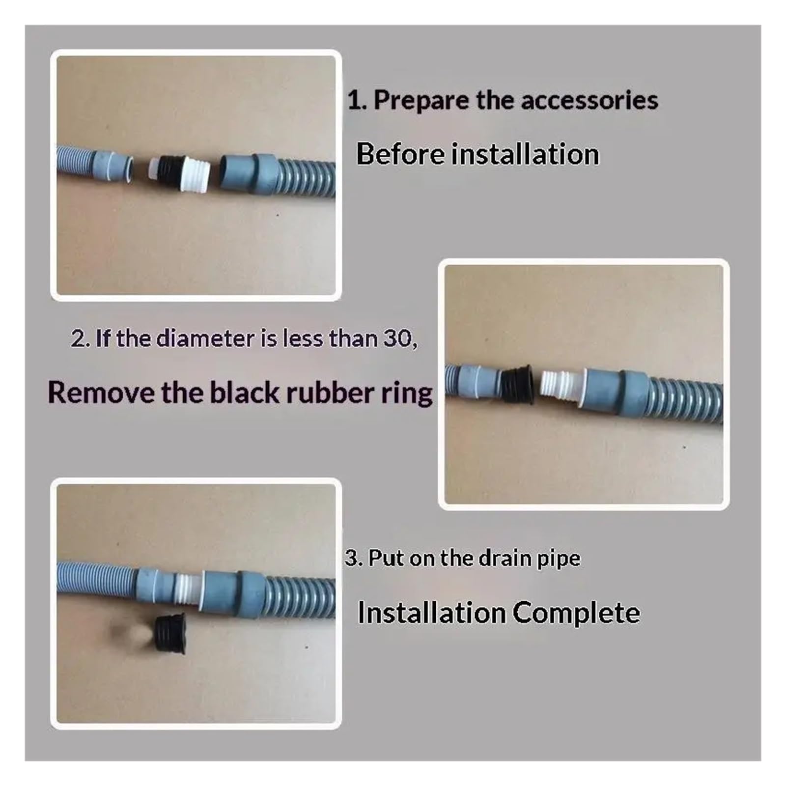 Compatible For Laveuse, Connecteur De Vidange 25/30 Mm