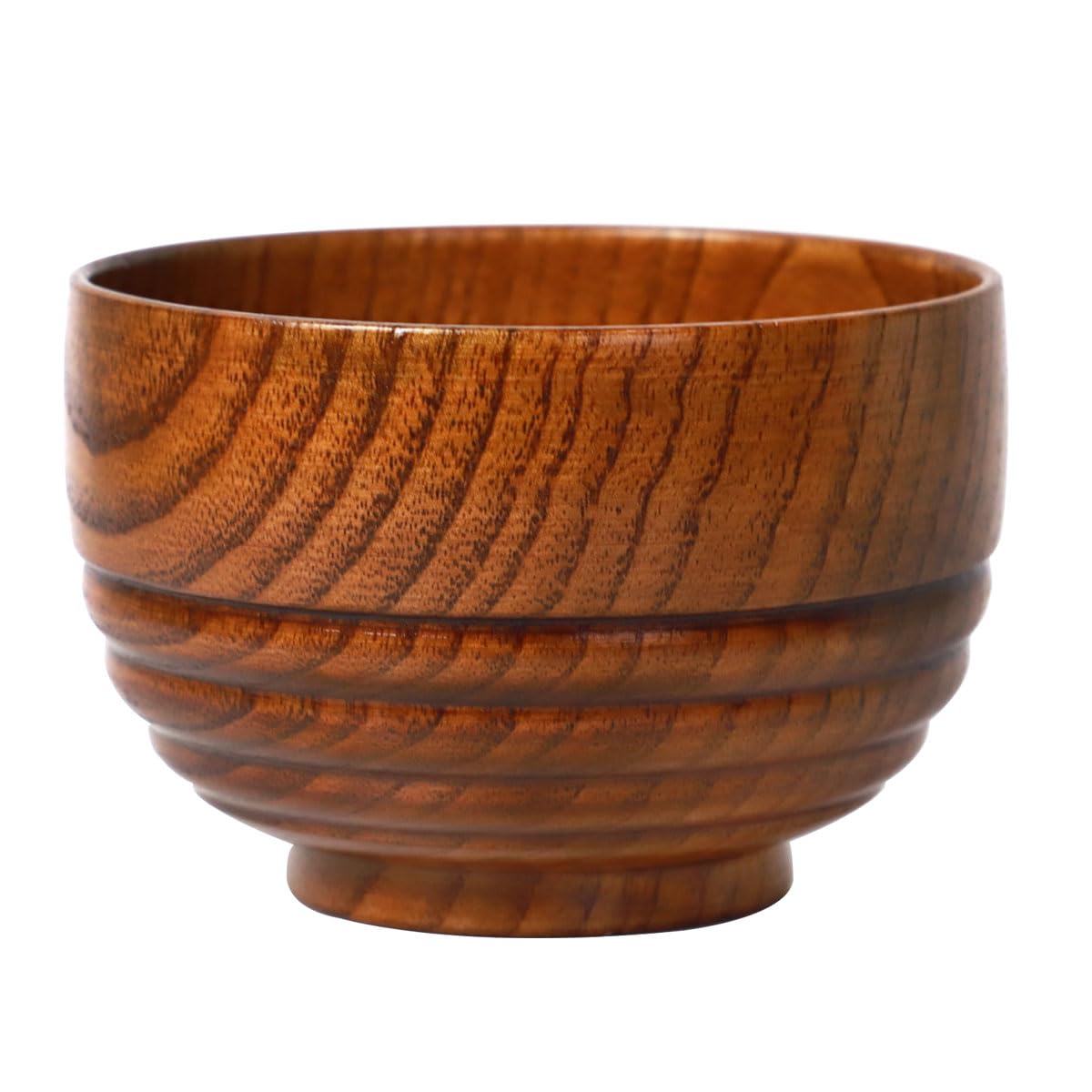 Natural Wood Miso Soup Bowl with Lacquer Finish