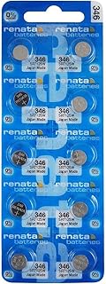 Renata 346 SR712SW Batteries - 1.55V Silver Oxide 346 Watch Battery (10 Count)