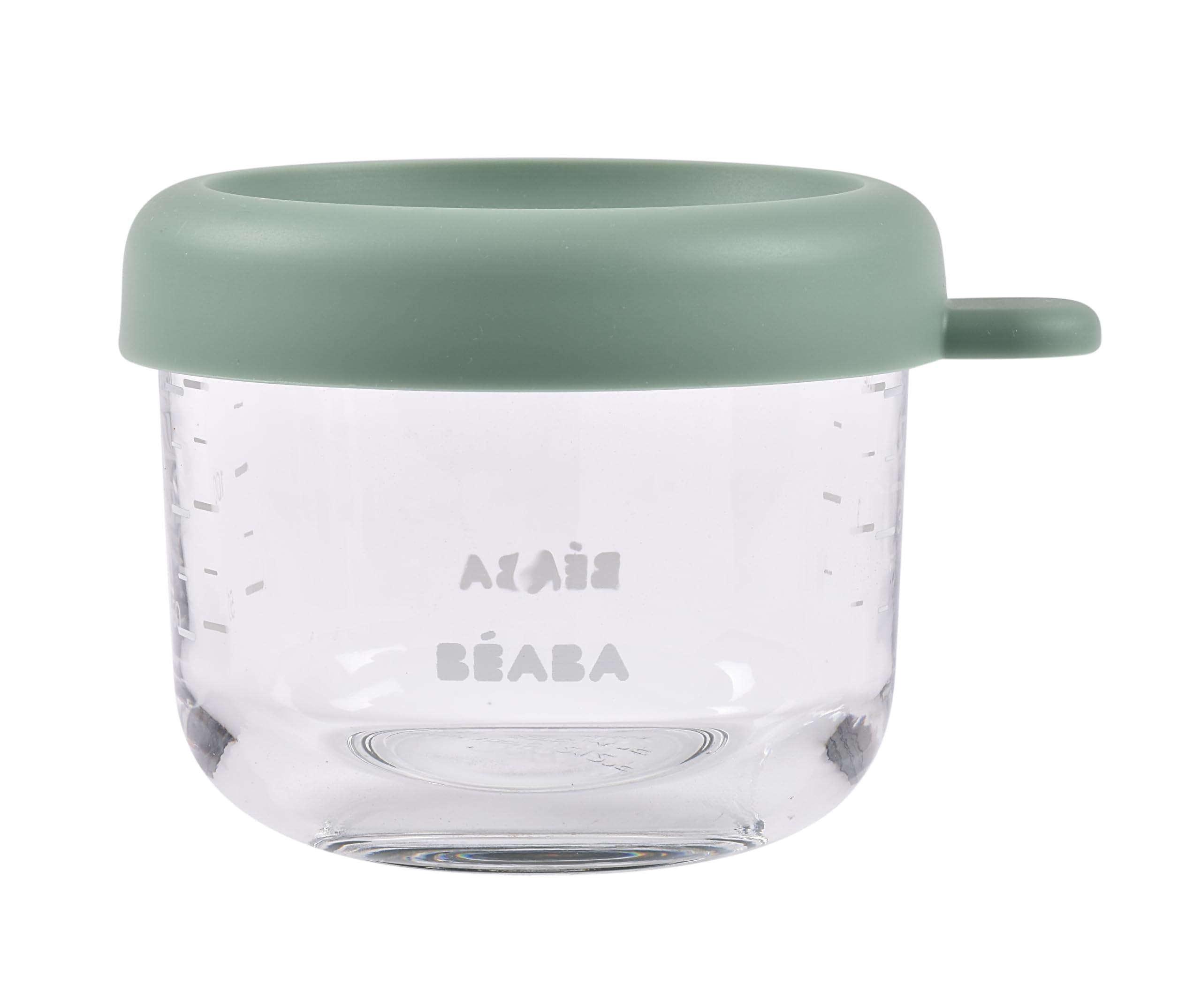 Asitis Nutrition Beaba - Glass Conservation Jar - Airtight Baby Food Storage Container with Graduation Measuring Scale - Heat and Thermal Shock Resistant - 150ml - Sage Green-image-17