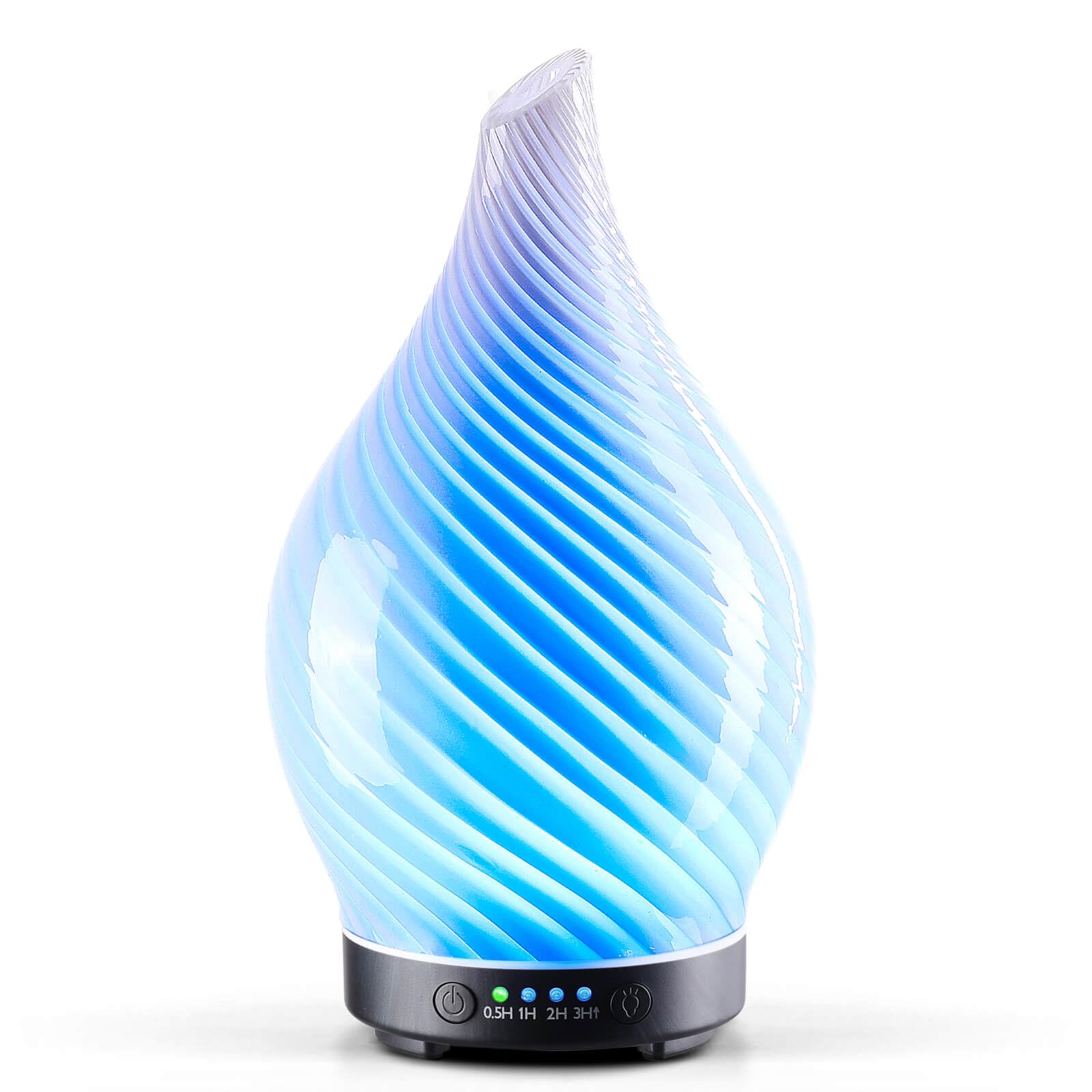 Porseme 280ml Essential Oil Diffuser Glass Color Changing Aroma Air Diffusers Aromatherapy Ultrasonic Cool Mist Humidifier 7 Running Hours Waterless Auto-Off for Sleeping, Yoga, Office, Spa (Desert) — view 43