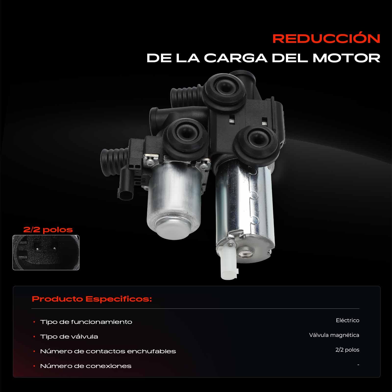 Frankberg Válvula reguladora del refrigerante Válvula de calefacción Compatible con Serie 3 E46 316i-330xd Serie 3 cabrio E46 318-330 Cd M3 3.2 Serie 3 Compact E46 316-325 Ti Serie 3 Coupé E46 74915