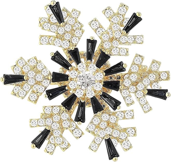 Spilla Broche di Natale con fiocco di neve in stile creativo
