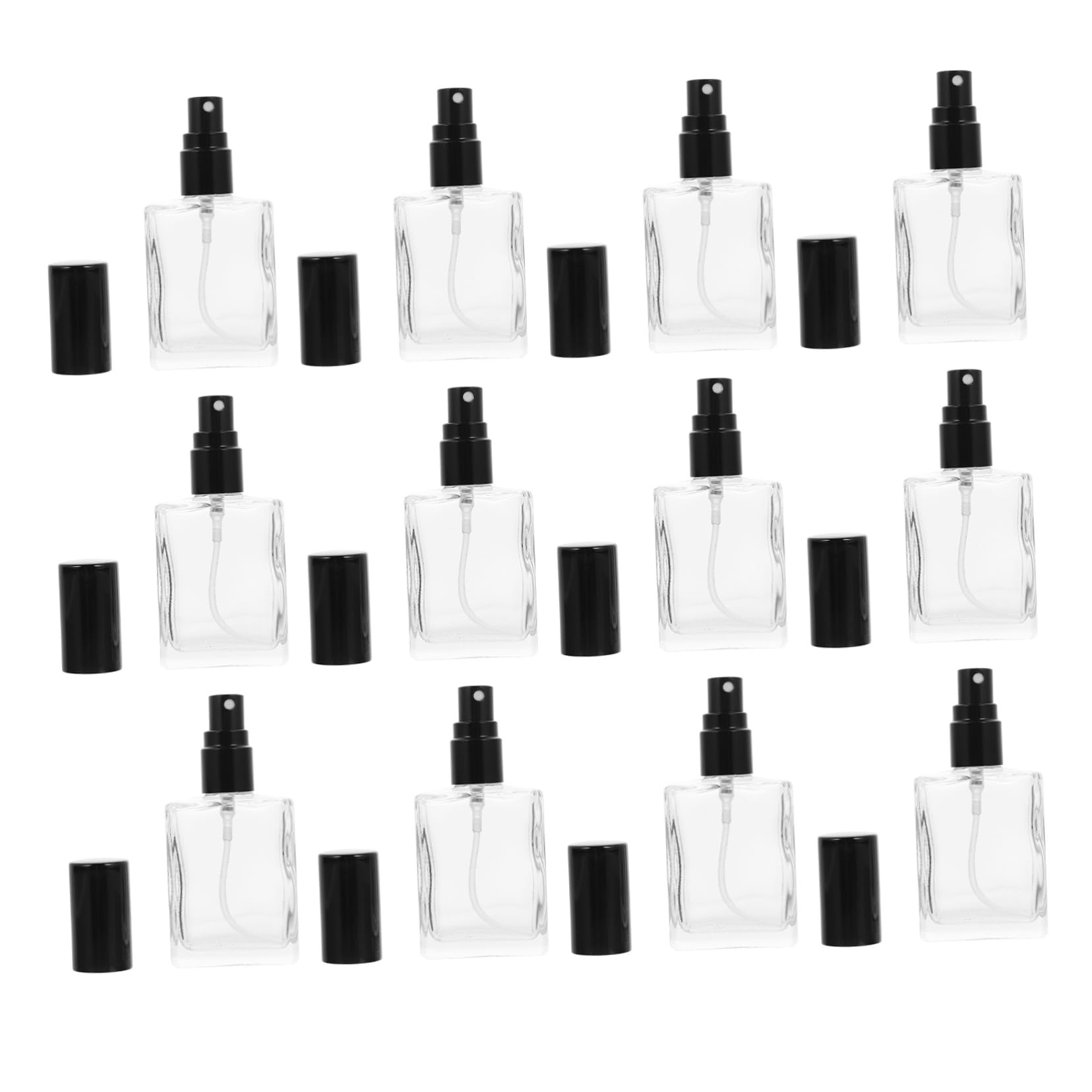 FRCOLOR 12 Pezzi Bottiglie Spray per Profumo da 15ml in Trasparente, Portatili e Leggere, Adatte per Varie Soluzioni, per Chi Viaggia Spesso