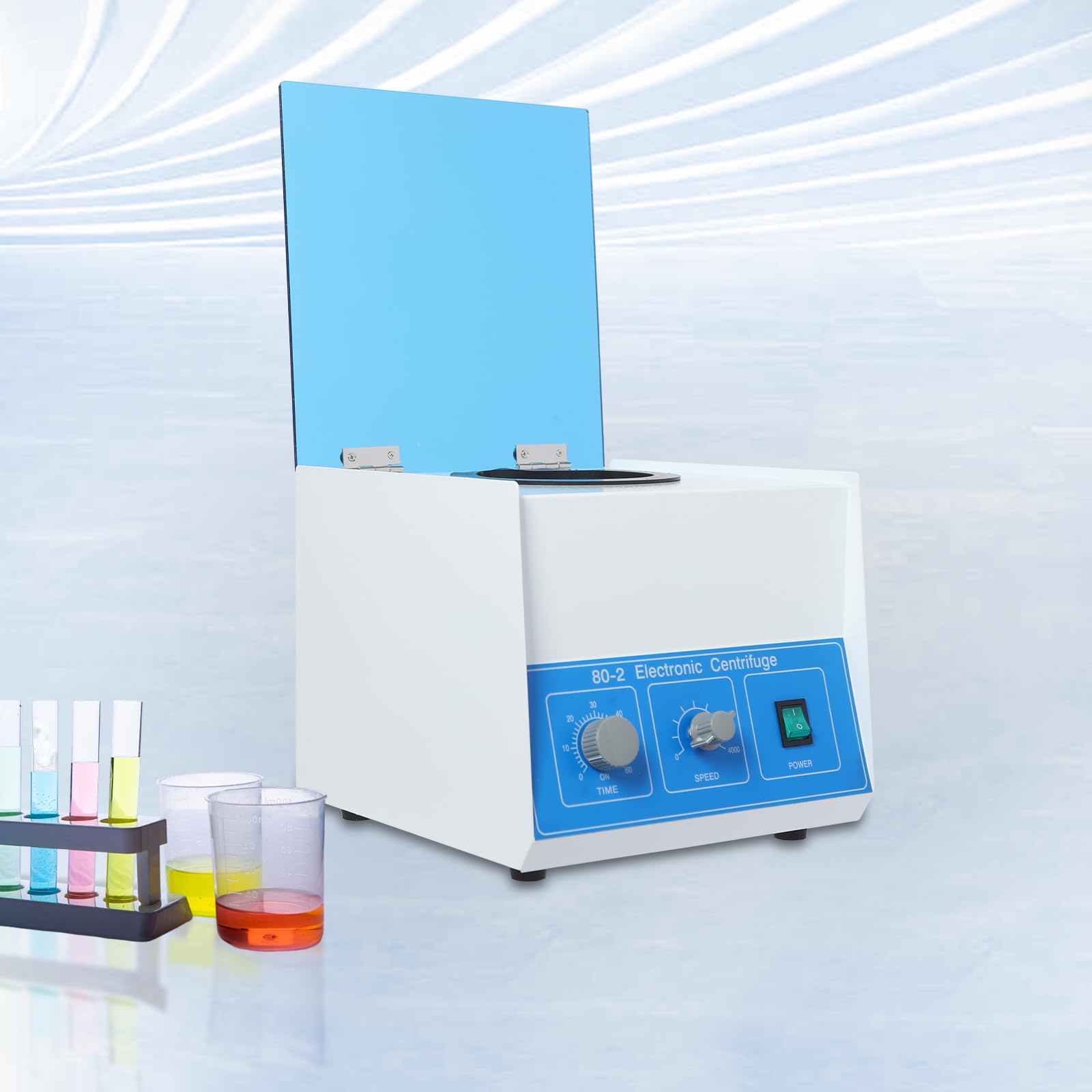 Zentrifuge Laborzentrifuge Tischzentrifuge mit 4000 U/min | Laborgerät mit mit Timer und Drehzahlregelung, geeignet zur Blut- und Plasmaseparation, Fassungsvermögen 12 Röhrchen x 20ml