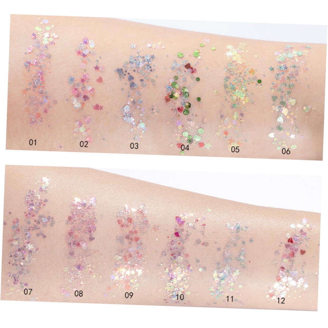 Angoily Set Da 2 Pezzi gel per il corpo con paillettes truccarsi gel per il corpo glitterato gel di paillettes per il viso gel di paillettes per il corpo gel di paillettes per il trucco