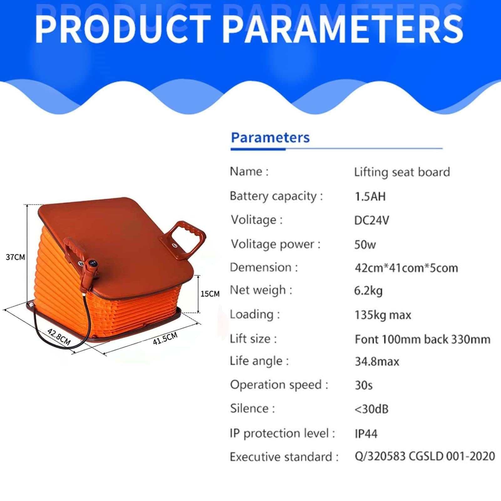 YEHOZZ Portable Electric Lifting Seat,Lift Assist for Elderly in Standing Chair,Automatic Lifting Chair Seat Assist Cushion,Lifting Angle Up to 35° with Button Control for Knees Weak