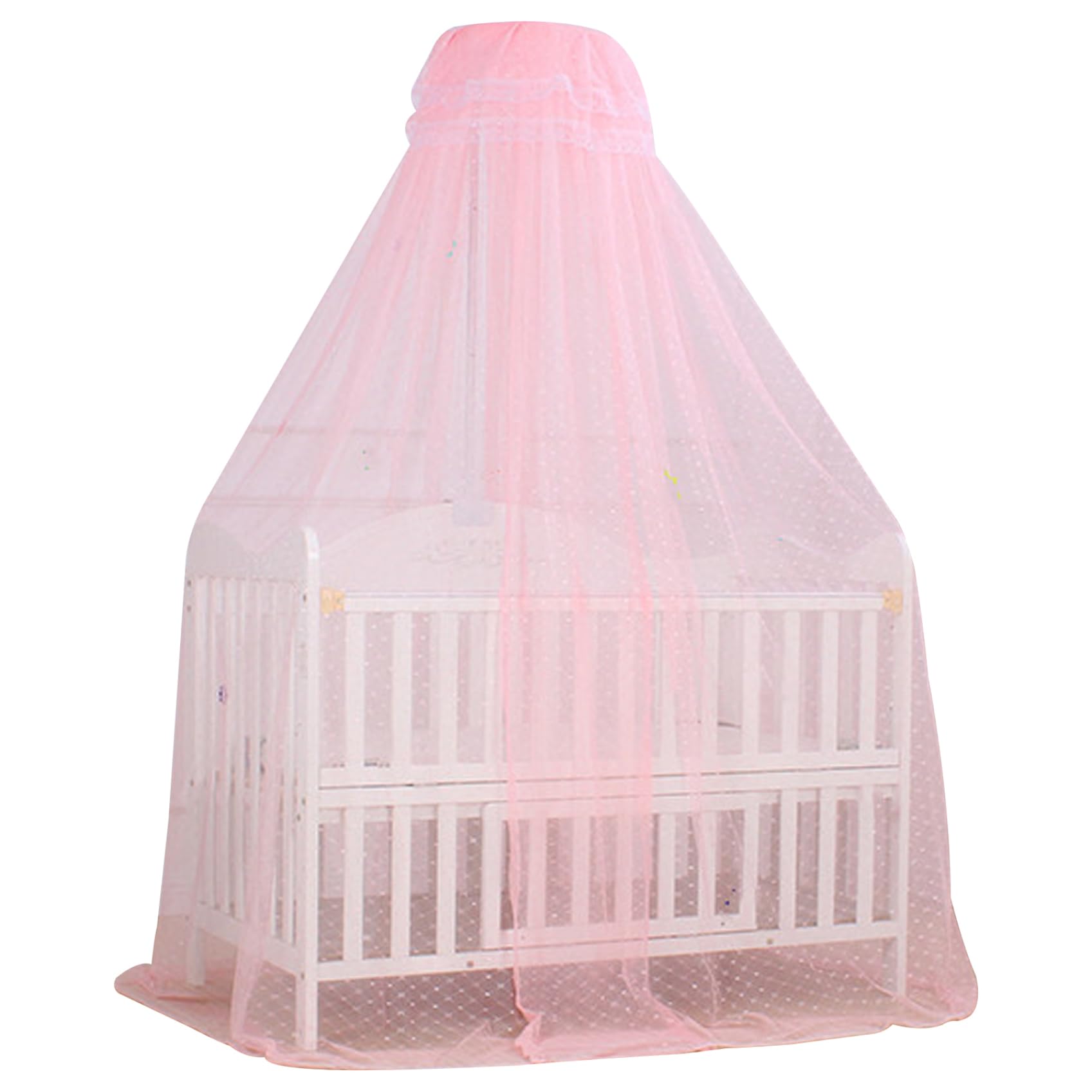 Gcroet Style1 Baby Bed Canopy, Adjustable Height Bed Canopy With Encrypted Mesh, Breathable Skin-Friendly Curtains For Baby Toddler Bedroom Decoration Accessories..