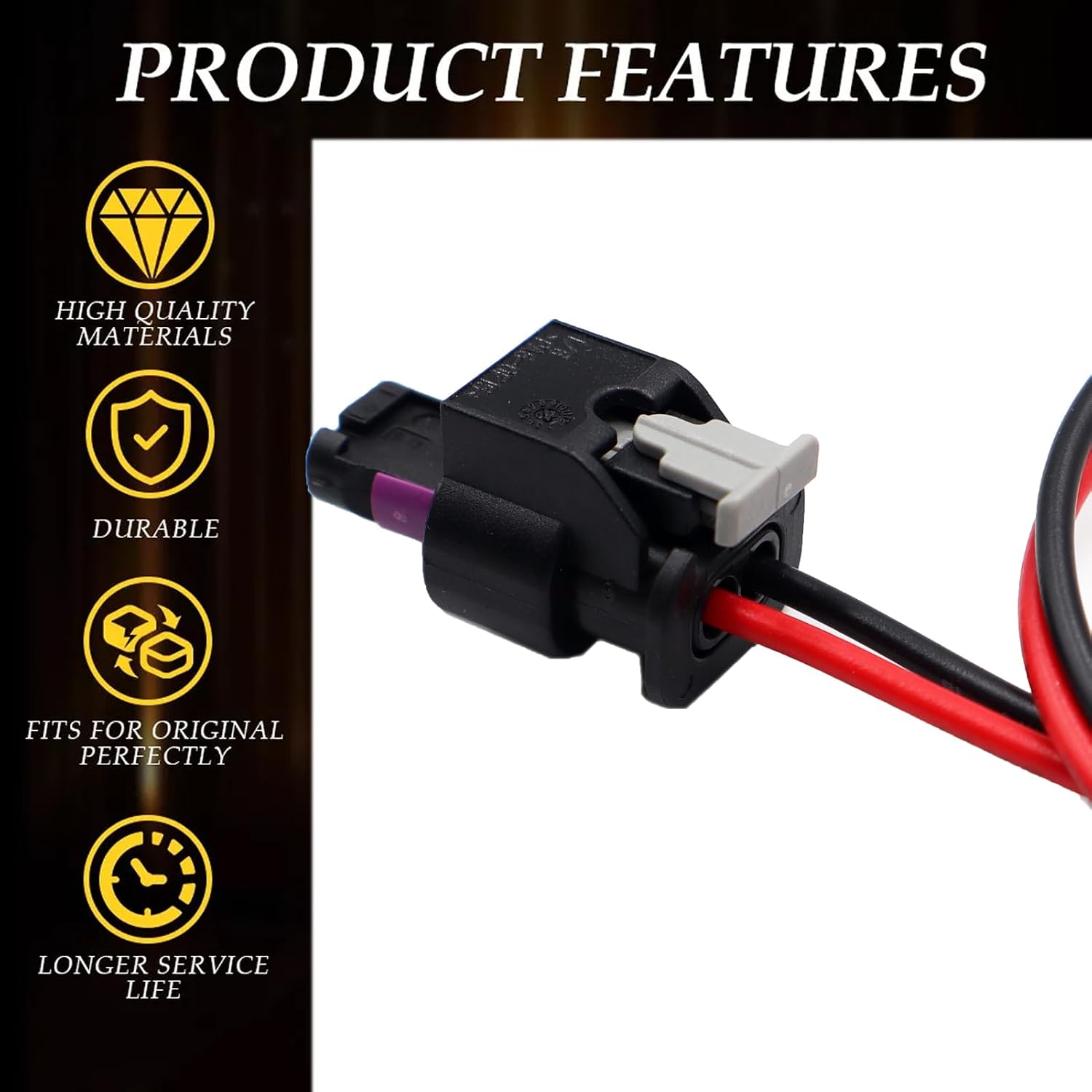 LIZAPUS 2pcs Side Marker Light Socket Pigtail Connector Compatible with Chrysler 300 300C 300S 2015-2022 Harness Plug Wiring 68213844AD