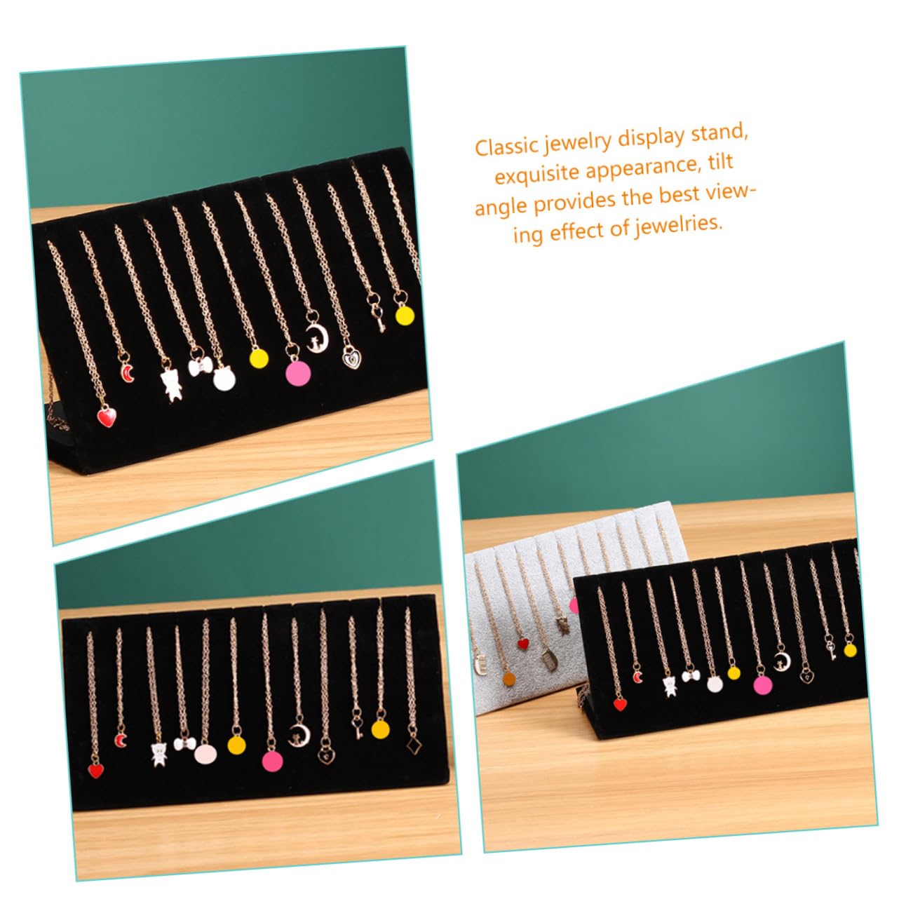 Espositore per gioielli da 3 pezzi, inserto per espositore per gioielli, organizer per collane, appendini per vestiti, porta collane, espositore per bracciali, espositore per catene, espositore p
