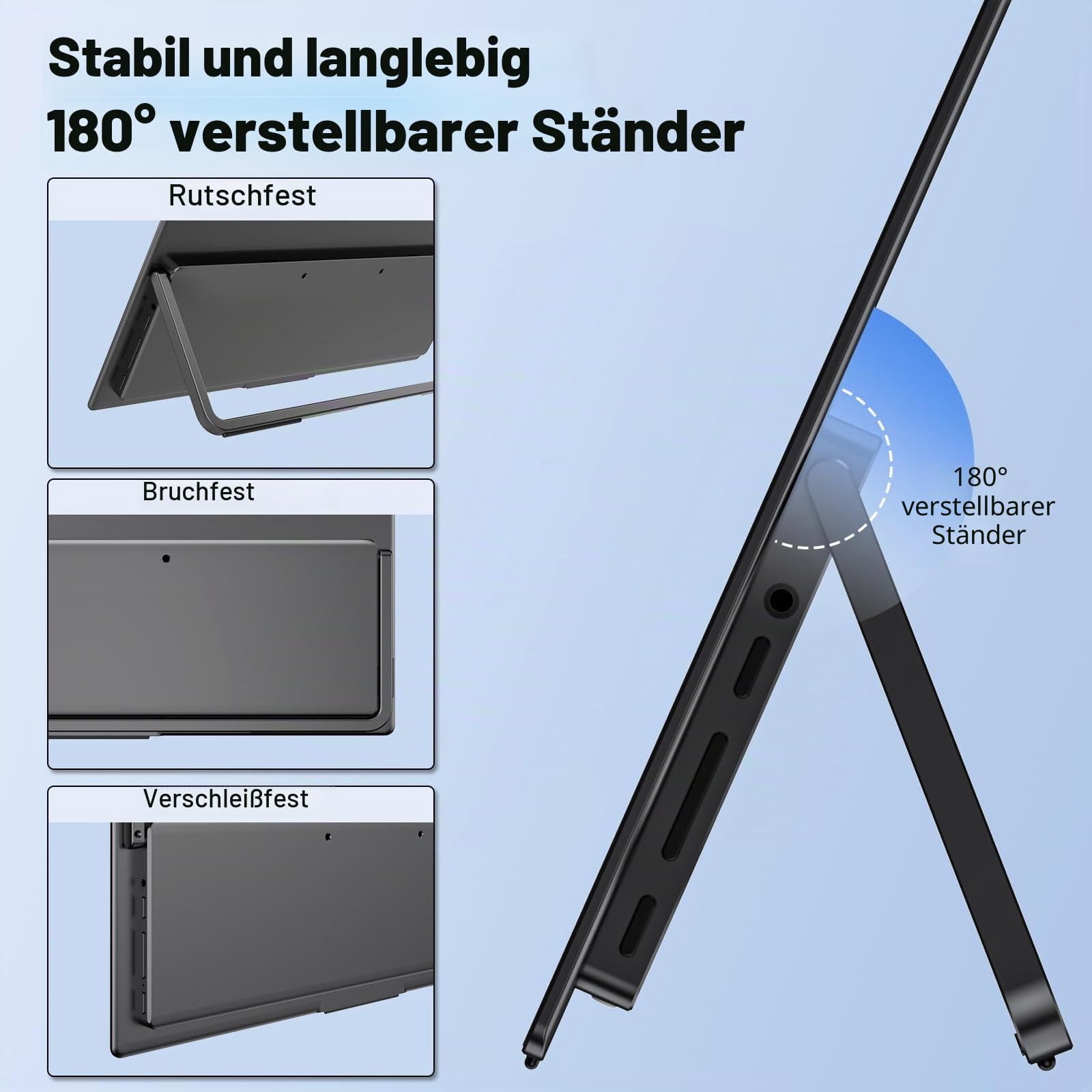 InnoView 14 Zoll UHD OLED Tragbarer Monitor, 4K, 100% DCI-P3, 1MS, USB-C HDMI, Schwarz, 35.6 cm, 16:10, 100.000:1 Kontrast, Business, Unterhaltung, Foto- & Videobearbeitung