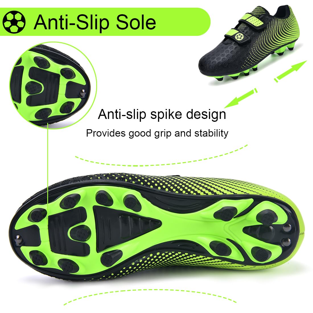 Scarpe da Calcio Ragazzi Scarpe da Allenamento Bambini Ragazze Basse da Calcio Antiscivolo per Esterni Calzature da Calcio Unisex 28-37 EU