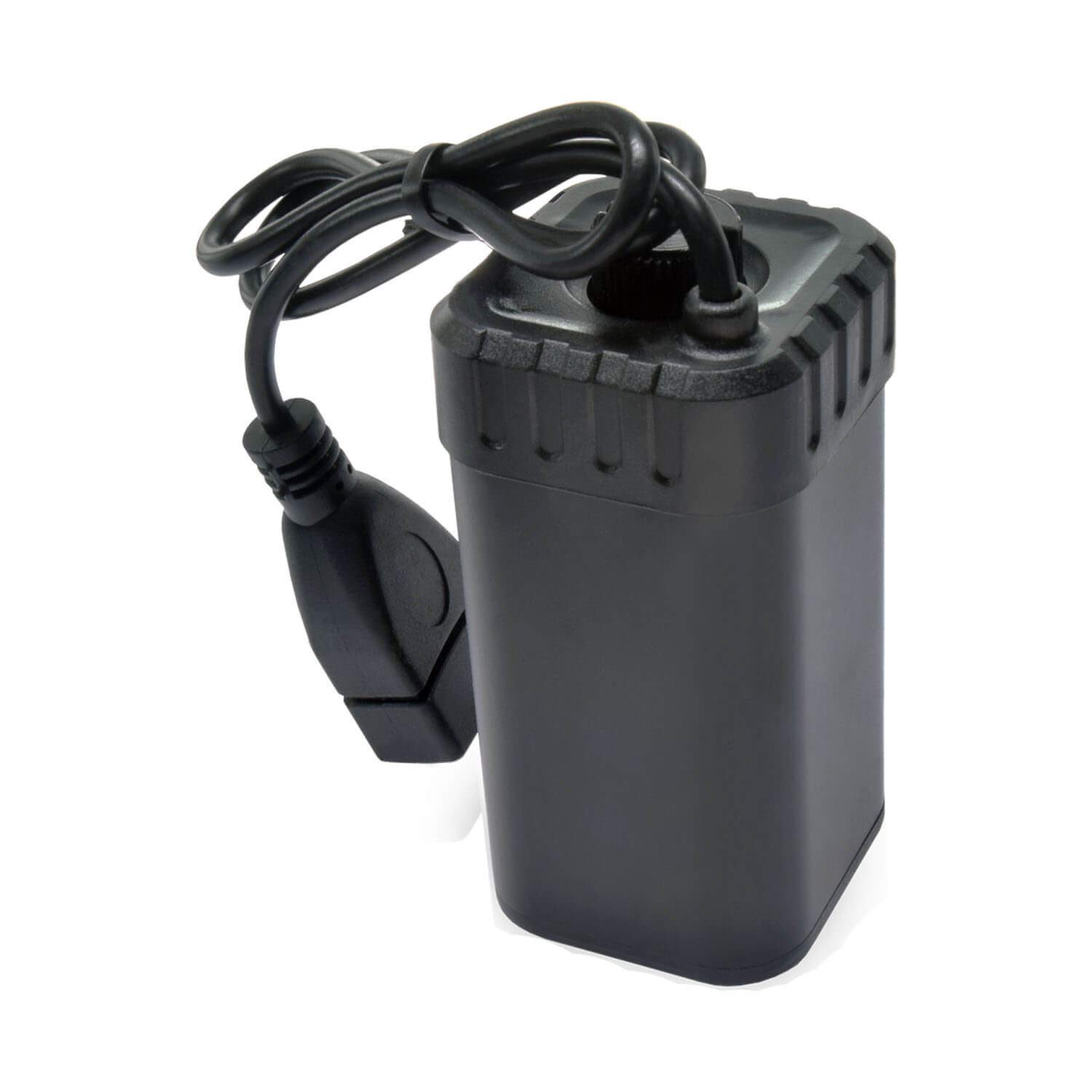 Quarton 1PCS Black Plastic 4 x 1.5V AA Battery Holder with USB Connector (CLM-BP4N3)