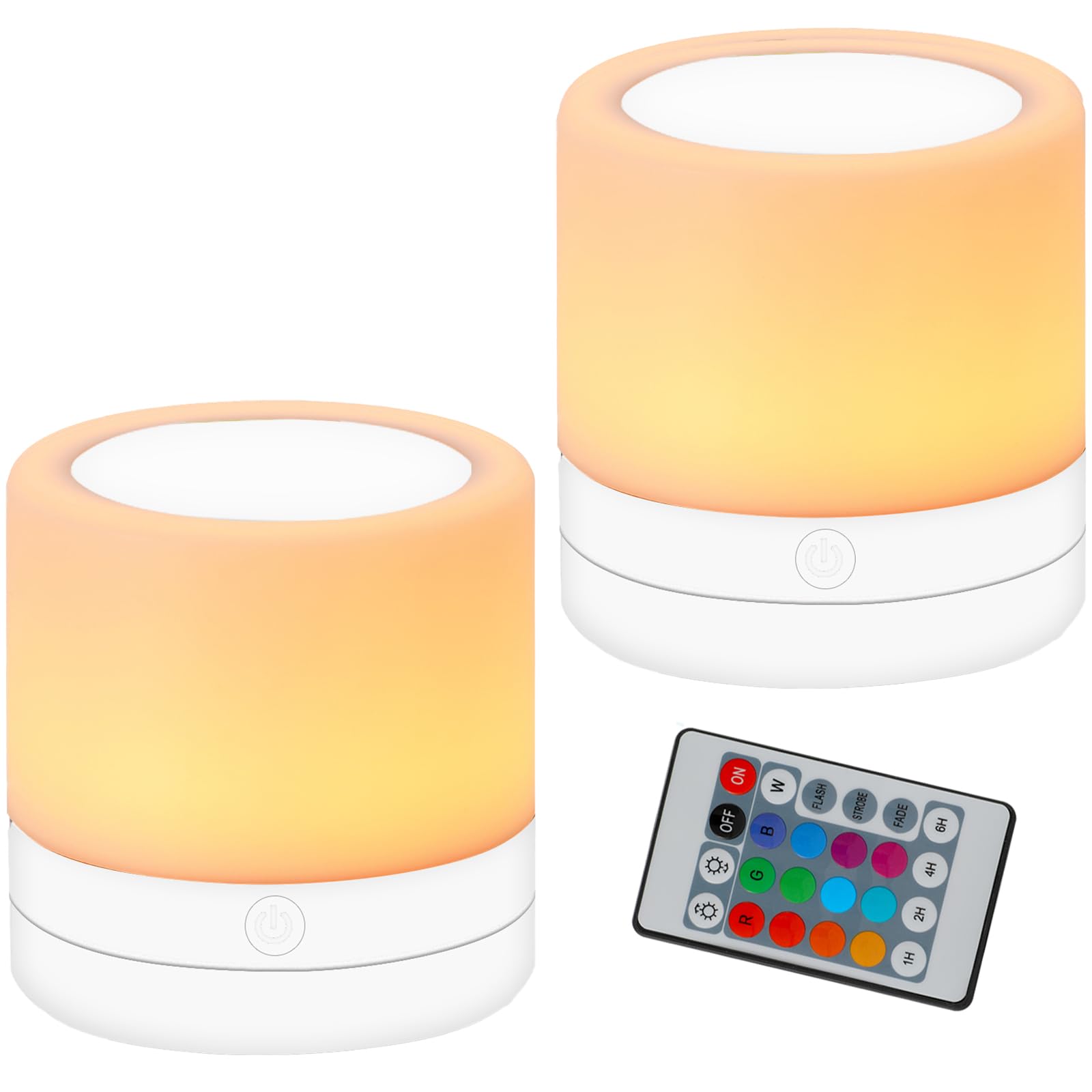 Luce notturna per bambini, ricaricabile tramite USB, piccola lampada da scrivania, 13 colori RGB e 4 luminosità e 1 telecomando, lampada da tavolo senza fili da comodino touch, lampada da notte