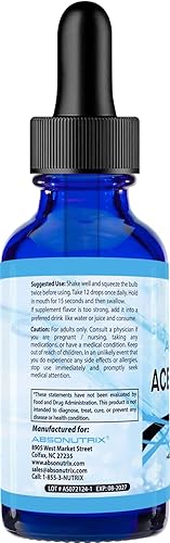 Miniatura 3 de Absonutrix Acetil L-carnitina, 593 mg por porción, 200 porciones potentes, gotas líquidas de absorción rápida, sin gluten, probado por terceros,