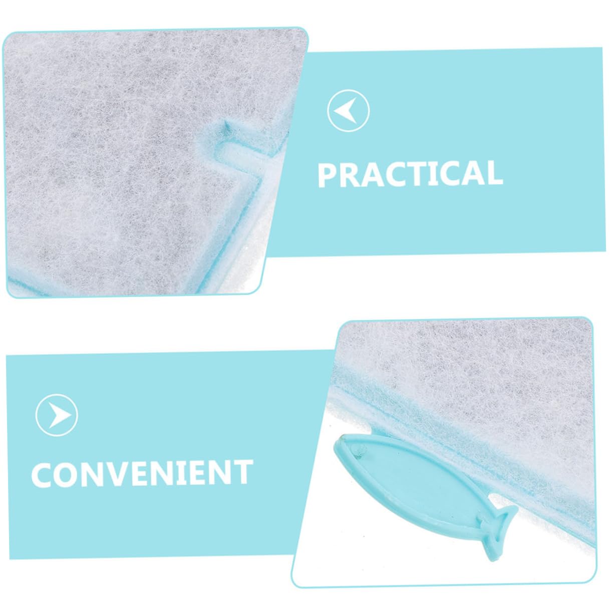HANABASS 30piezas Esponja De Acuario Filtro De Algodón para Pecera Accesorios De Filtración Eficientes y Reemplazables Compatible