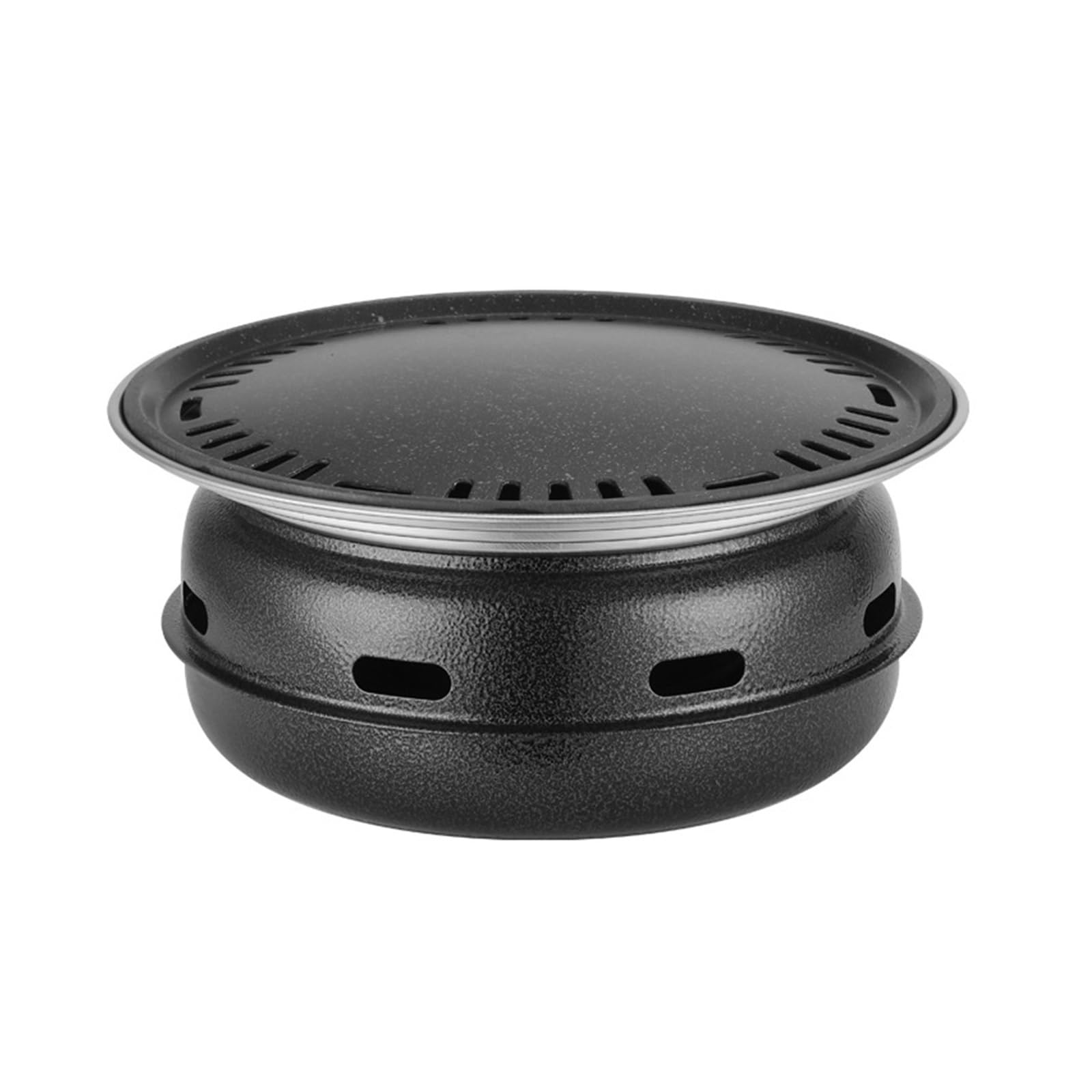 Griglia A Carbone In Acciaio Inossidabile Per La Casa, Barbecue Da Campeggio All'aperto, Commerciale, Rotondo, Senza Fumo, Barbecue A Carbone Per Feste(Size:L)