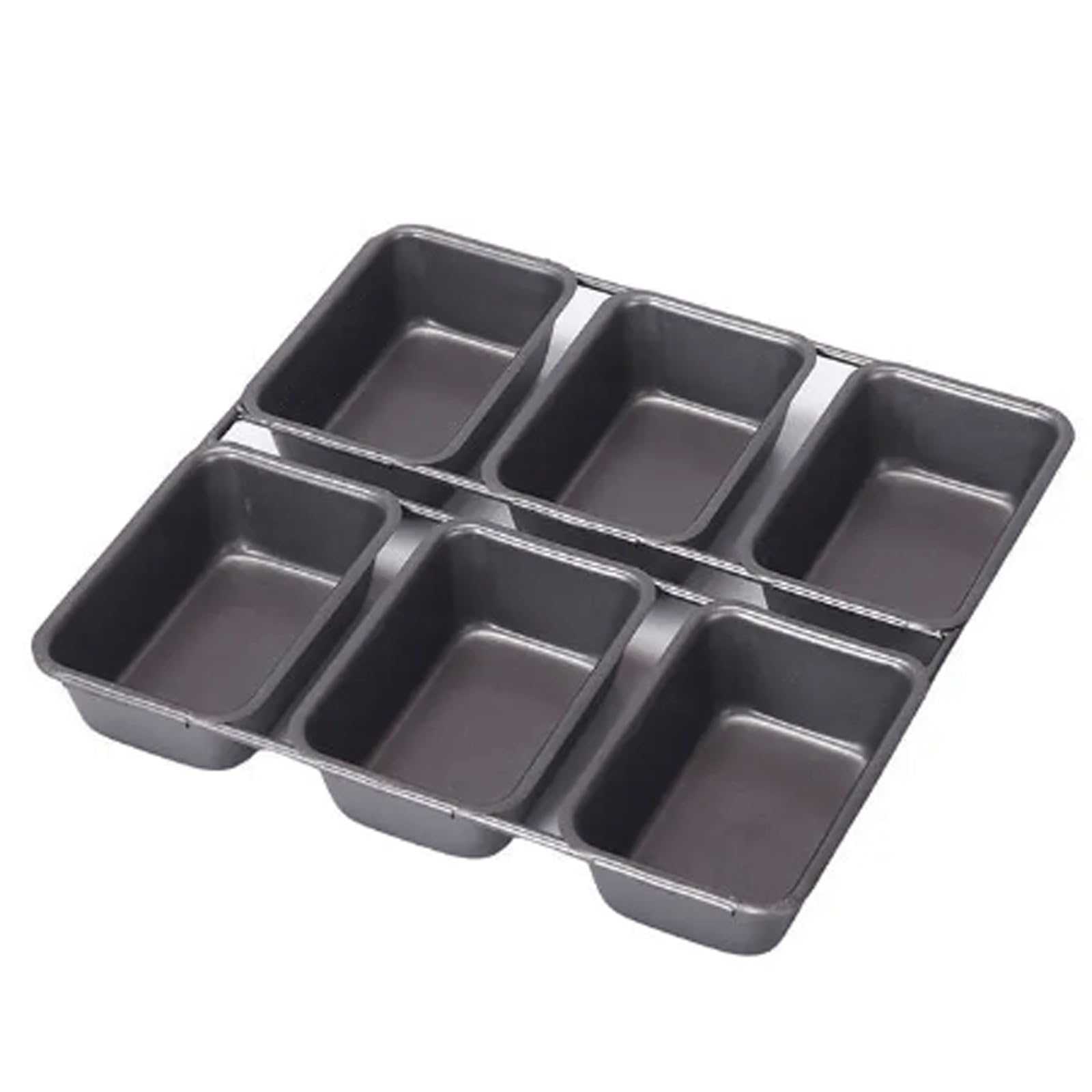 6 moules de cuisson rectangulaires antiadhésifs pour mini pain et toast