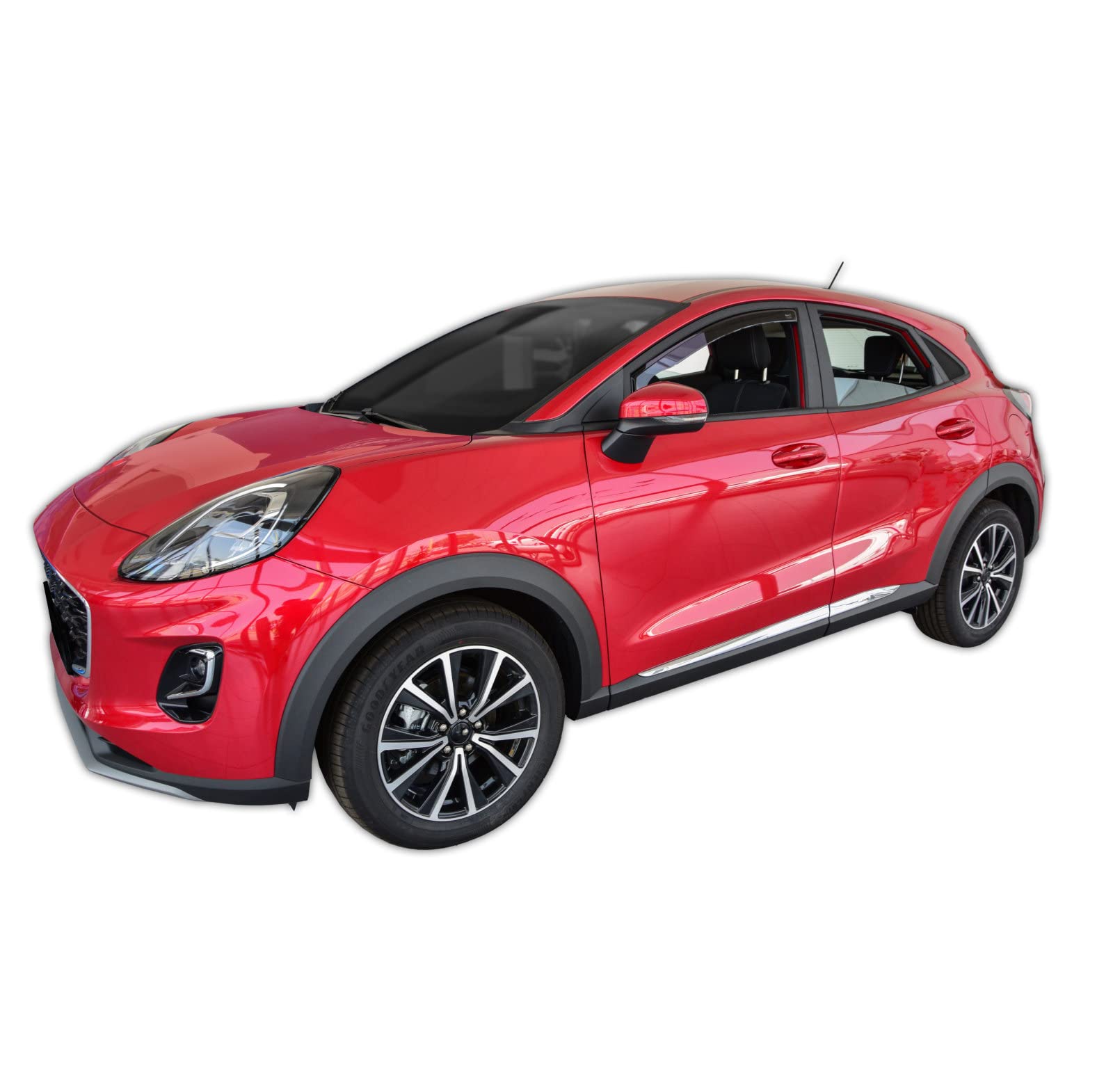 J&J Automotive Heko Déflecteurs d'air et de Vent pour Ford Puma Depuis 2020 2pcs, Teintés, Avant et Arrière, Aérodynamique