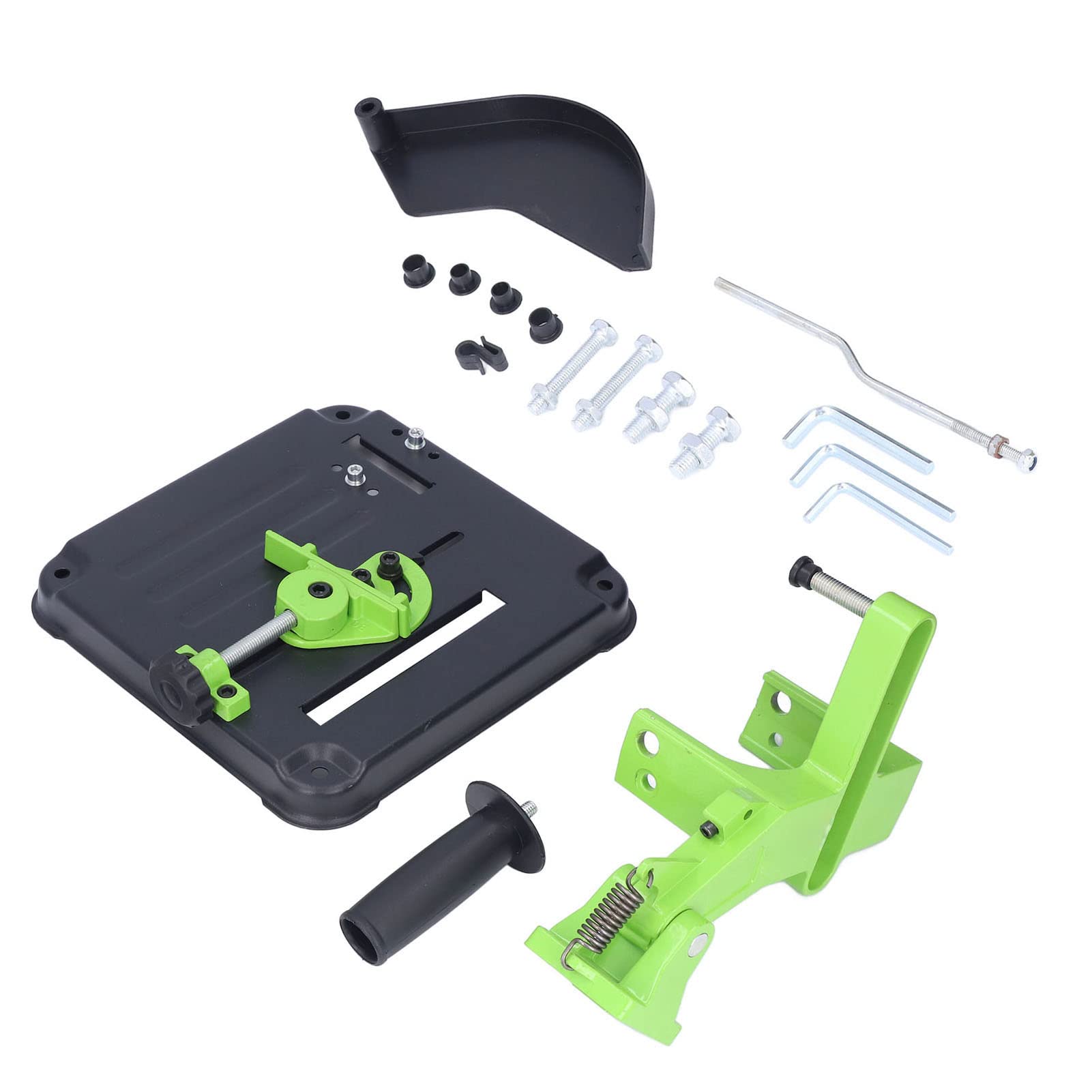 Cocoarm Supporto per Smerigliatrice Angolare, Base del Supporto per Smerigliatrice in Acciaio Inossidabile ABS per Utensili da 100 a 125 Mm, Angolo Regolabile con Scala, Vite di Fissaggio Filettata,