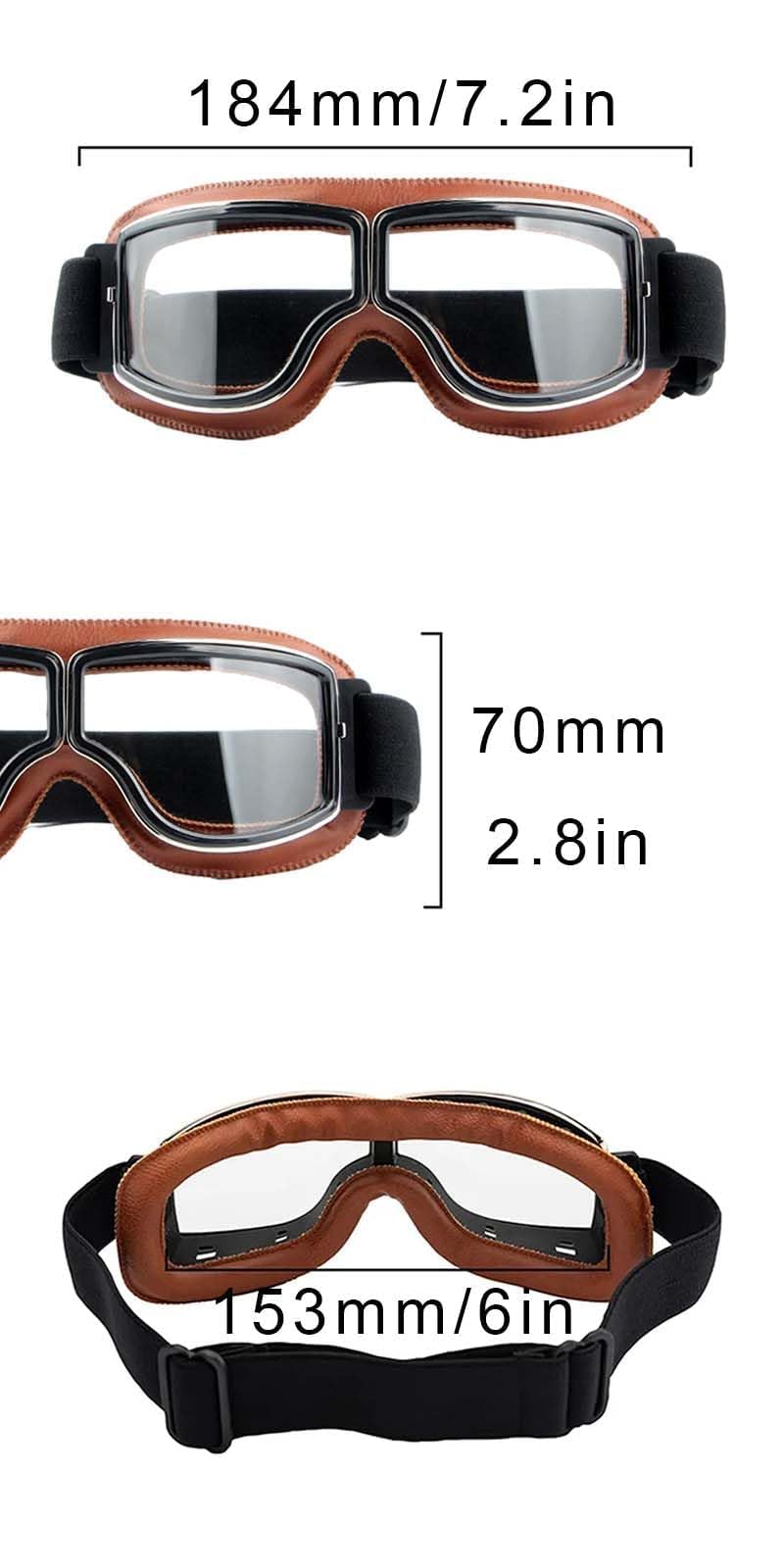 Mountainbike Brille,Winddichte Motorradbrille,Vielseitige Motorradbrillen,Retro Radbrille,Motorrad brillen,Helmbrille,Retro-Fahrradbrille,Motorradbrille,Motorradbrillen,Fliegerbrille