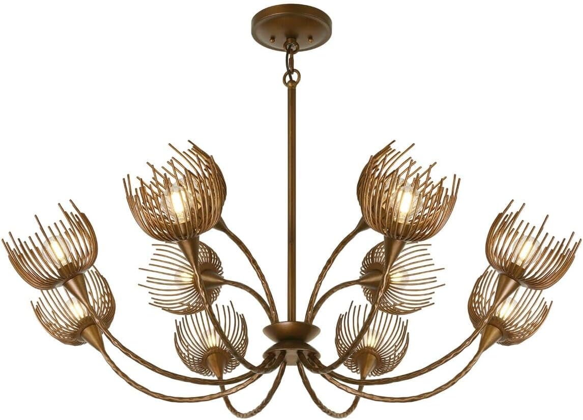 Savoy House 1-6912-12-329 Protea Organic Bohemian Chandelier by Breegan Jane, 12-Light 720 Total Watts, 16" H x 40" W, Manchester