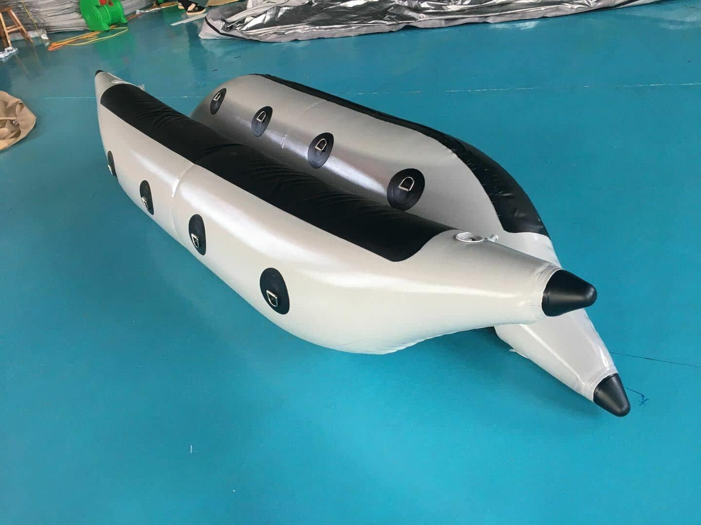 Pair of Inflatable 1.2mm PVC DIY Fishing River Pontoon Raft Boat Float Tubes NEW