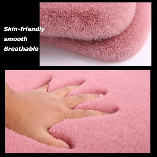 Miniatura 2 de LoveisLove Cojín de asiento de automóvil para asiento de conductor, almohadilla de asiento de felpa sintética, suave, cómoda, cálida, silla de