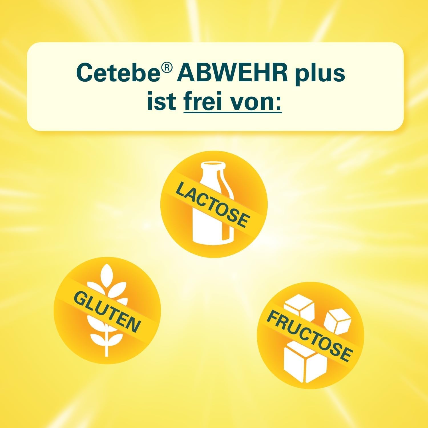 Cetebe Abwehr plus - Nahrungsergänzungsmittel zur dreifachen Unterstützung der Abwehrkräfte mit ZEITPERLEN - Vitamin C, Vitamin D und Zink - 1 x 120 Kapseln