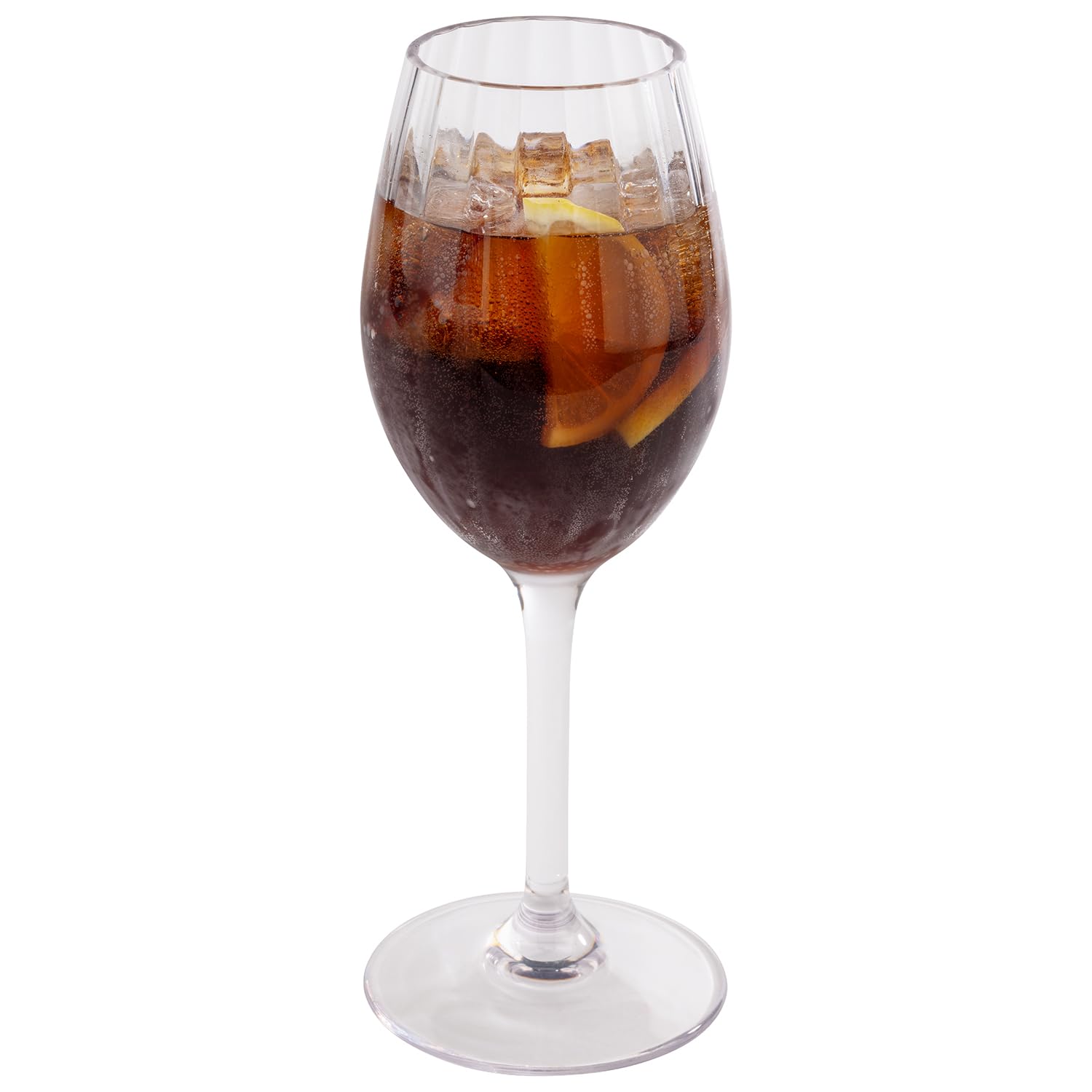 Buddy's Bar - Zestaw 6 przezroczystych szklanek do białego wina/kubek z tworzywa sztucznego Tritan, średnica 8 cm, wys. 21,5 cm, 320 ml