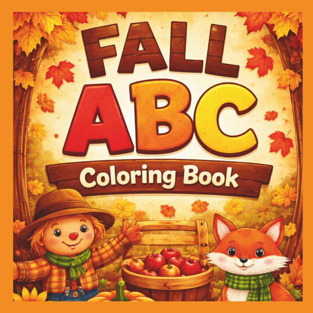ABC Fall Fun Coloring Book: A LoveBug Learning Book: Trace & Color Cozy Autumn Words from A to Z for Toddlers and Preschoolers